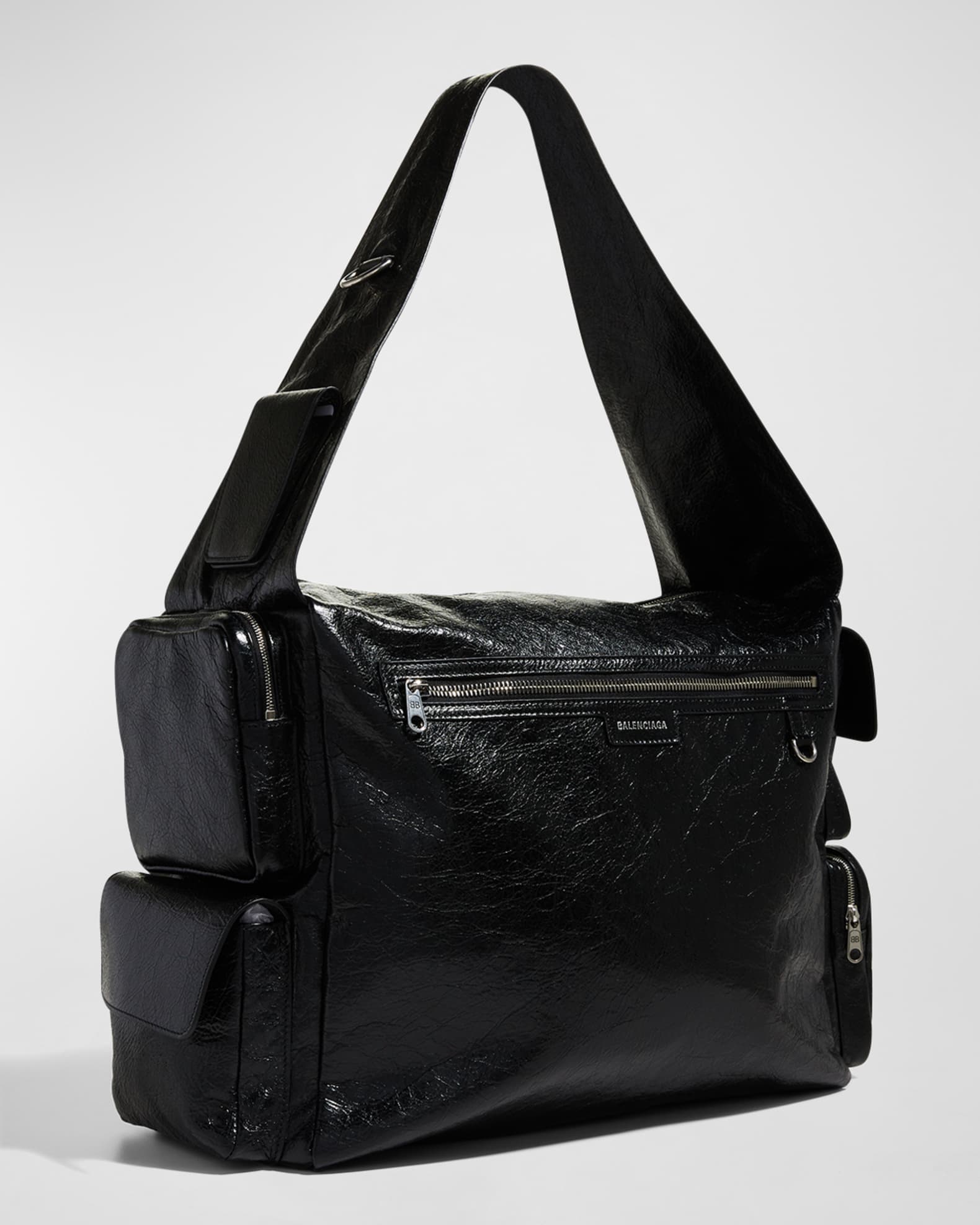 Balenciaga Men's Superbusy Leather Multi-Pocket Sling Bag, Large ...
