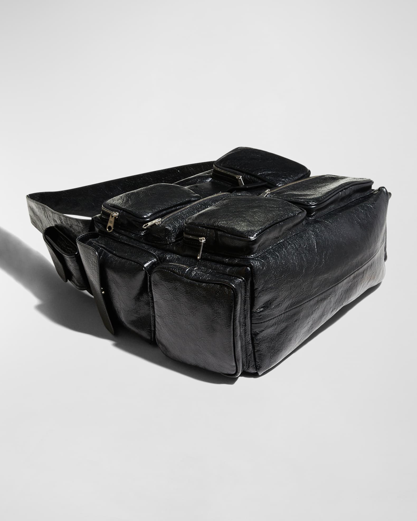 Balenciaga Men's Superbusy Leather Multi-Pocket Sling Bag, Large