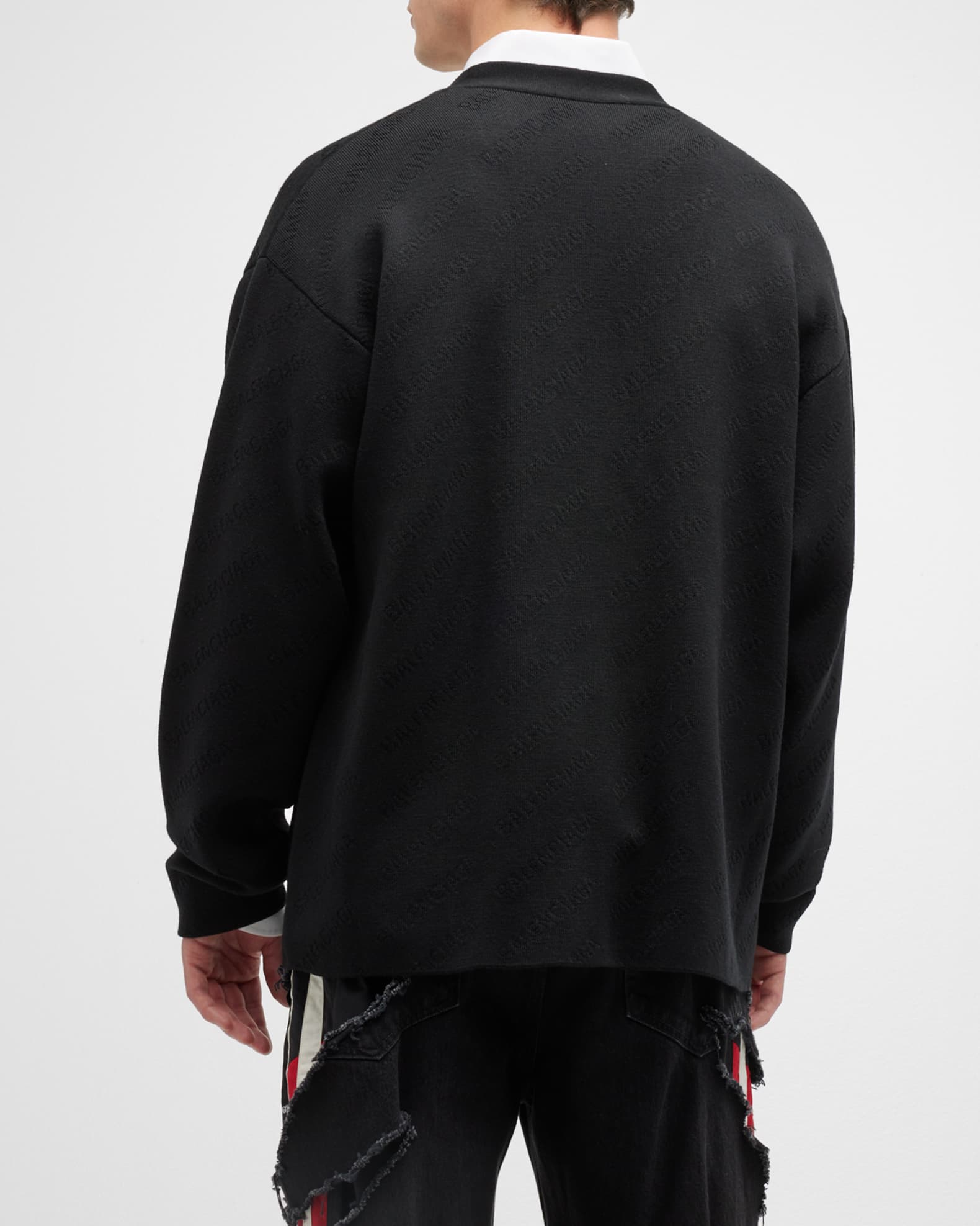 BALENCIAGA 19AW スカーフアシンメトリーコート　デムナ期 36 BALENCIAGA - balenciaga oversized denim coat デニムコートの