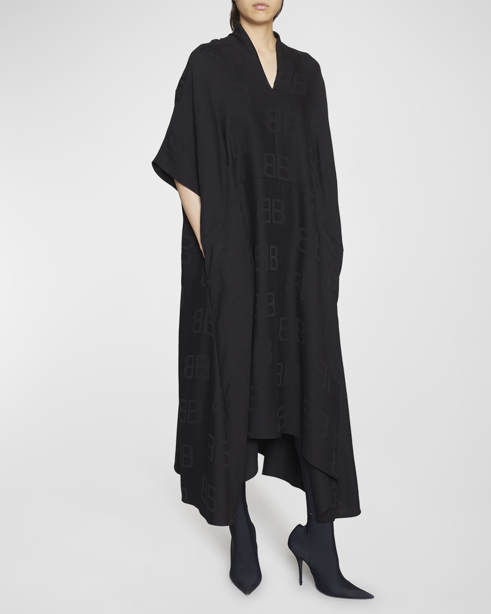 Balenciaga All Over BB Logo Oversized Dress Neiman Marcus