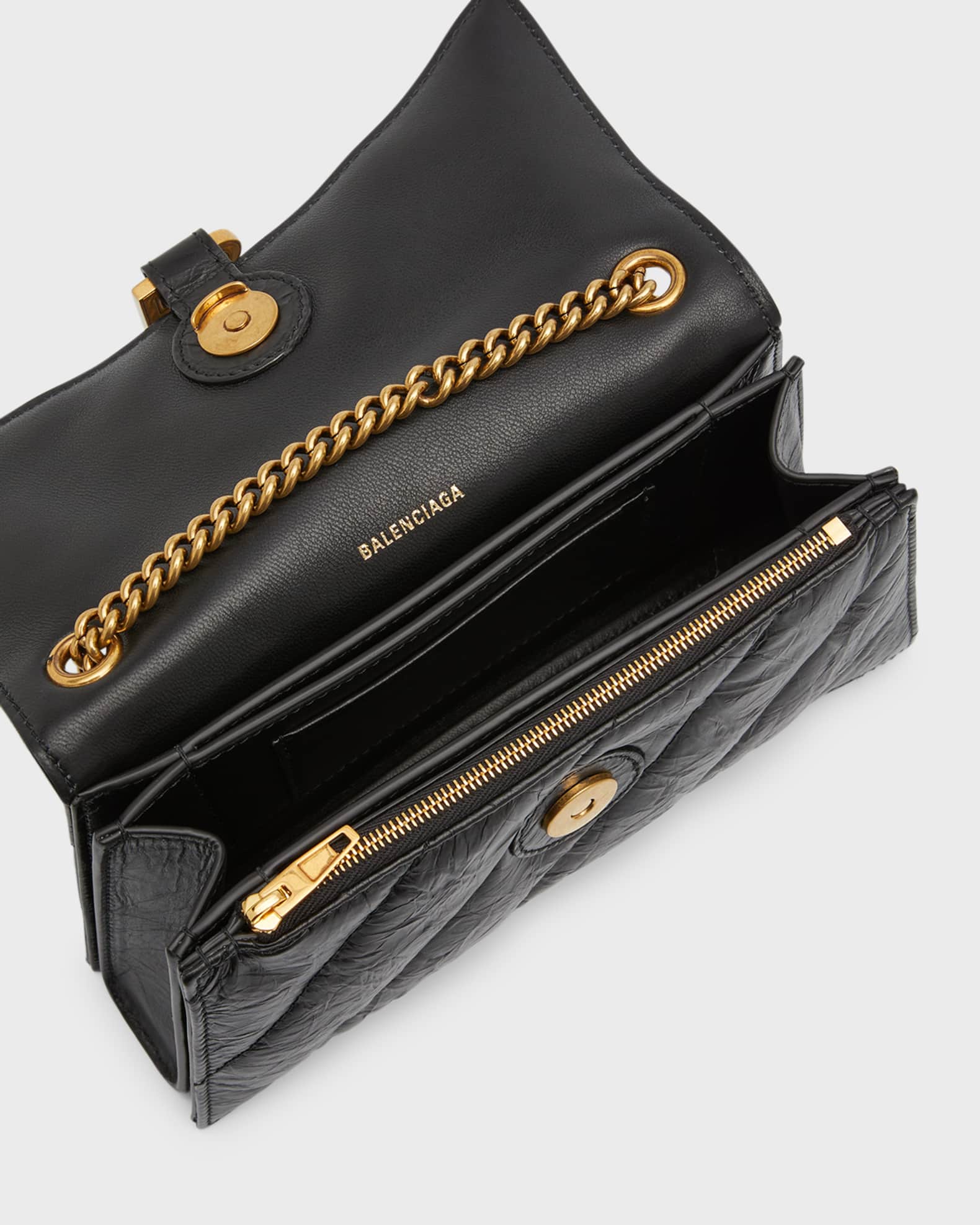 【BALENCIAGA】CRUSH XS CHAIN BAG Balenciaga Crush XS Chain Bag Crocodile Embossed | Saks