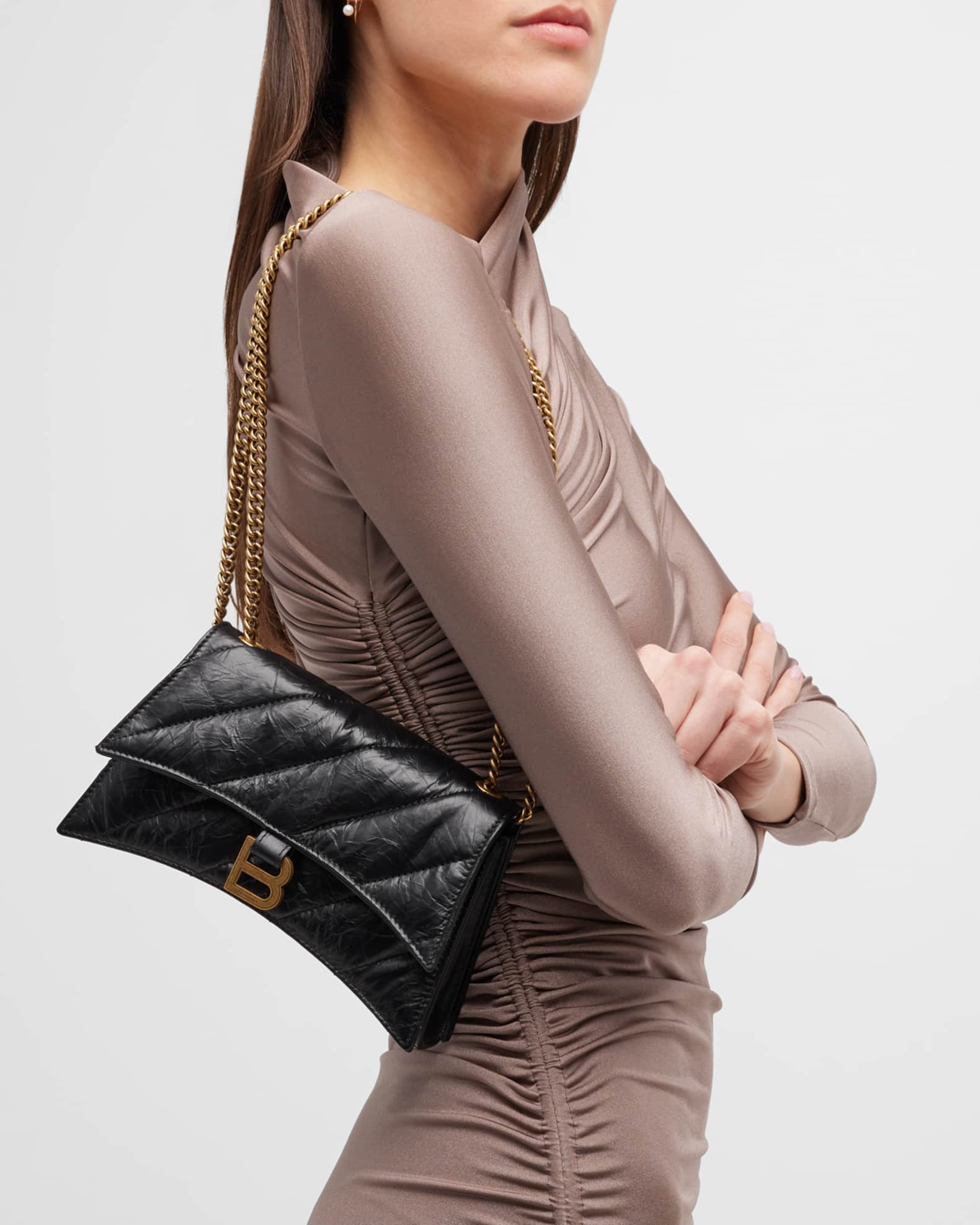 Balenciaga Crush XS Quilted Chain Bag | Neiman Marcus