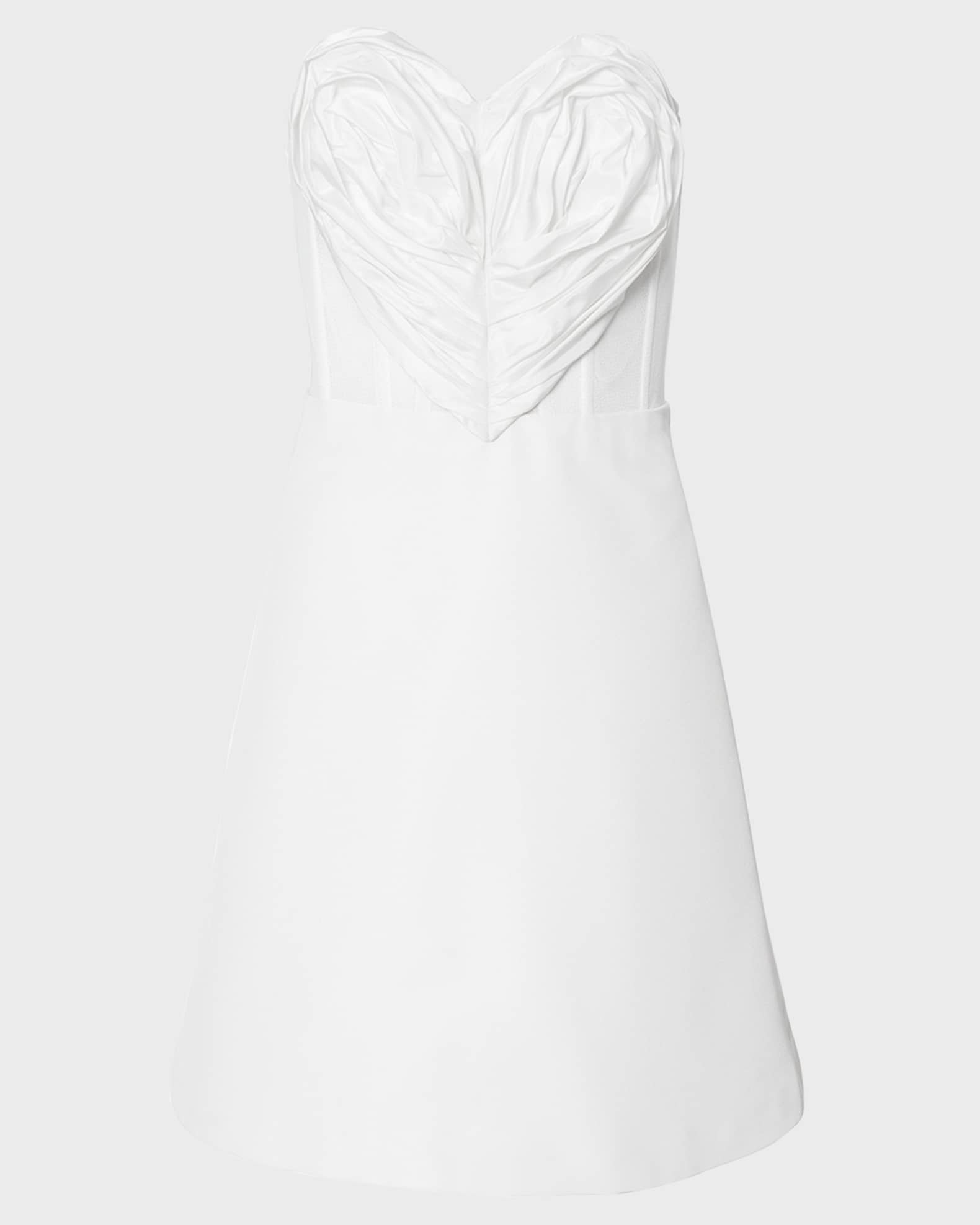 Carolina Herrera Strapless Sweetheart Mini Dress with Corset Bodice