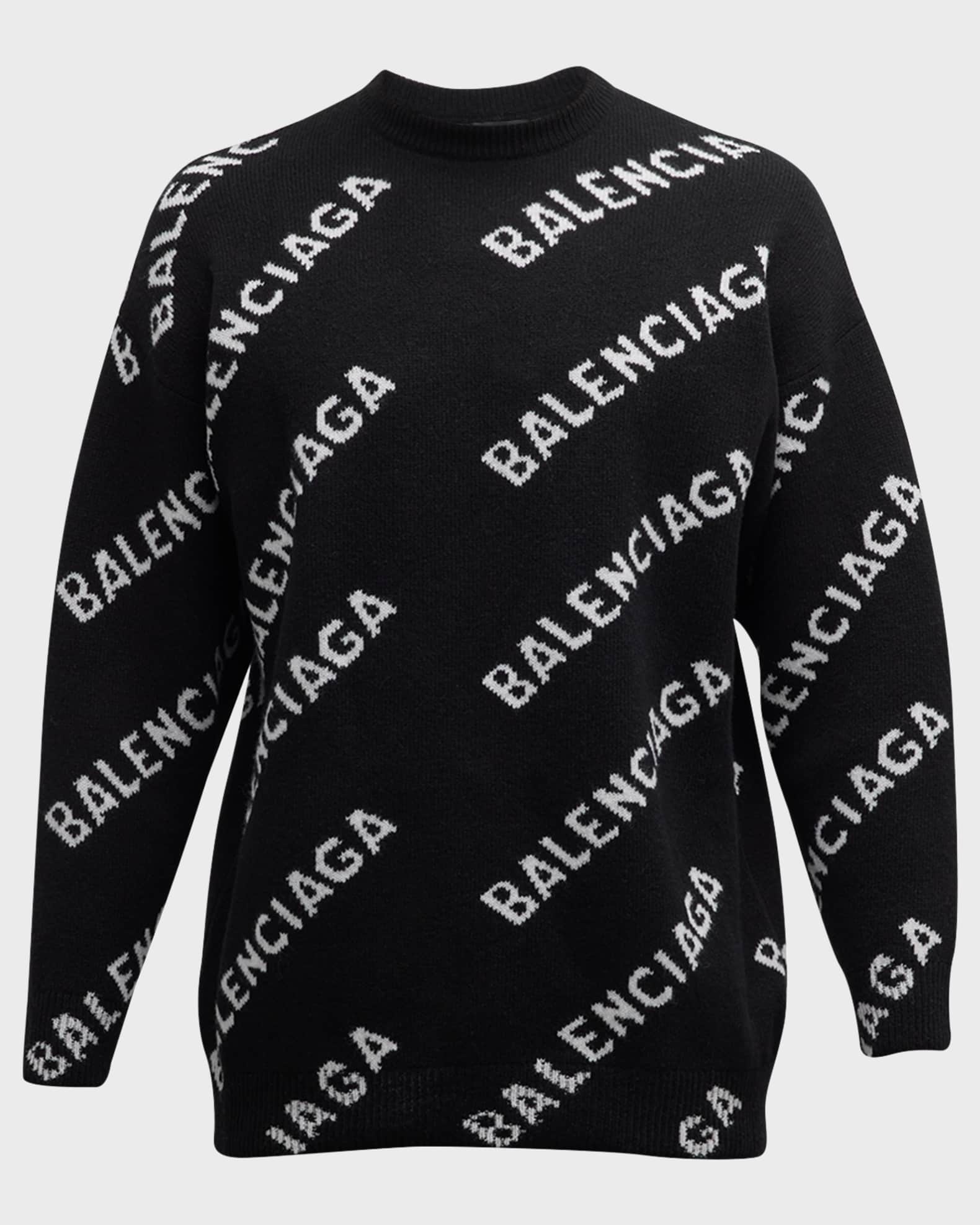 Balenciaga Allover Logo Sweater | Neiman Marcus