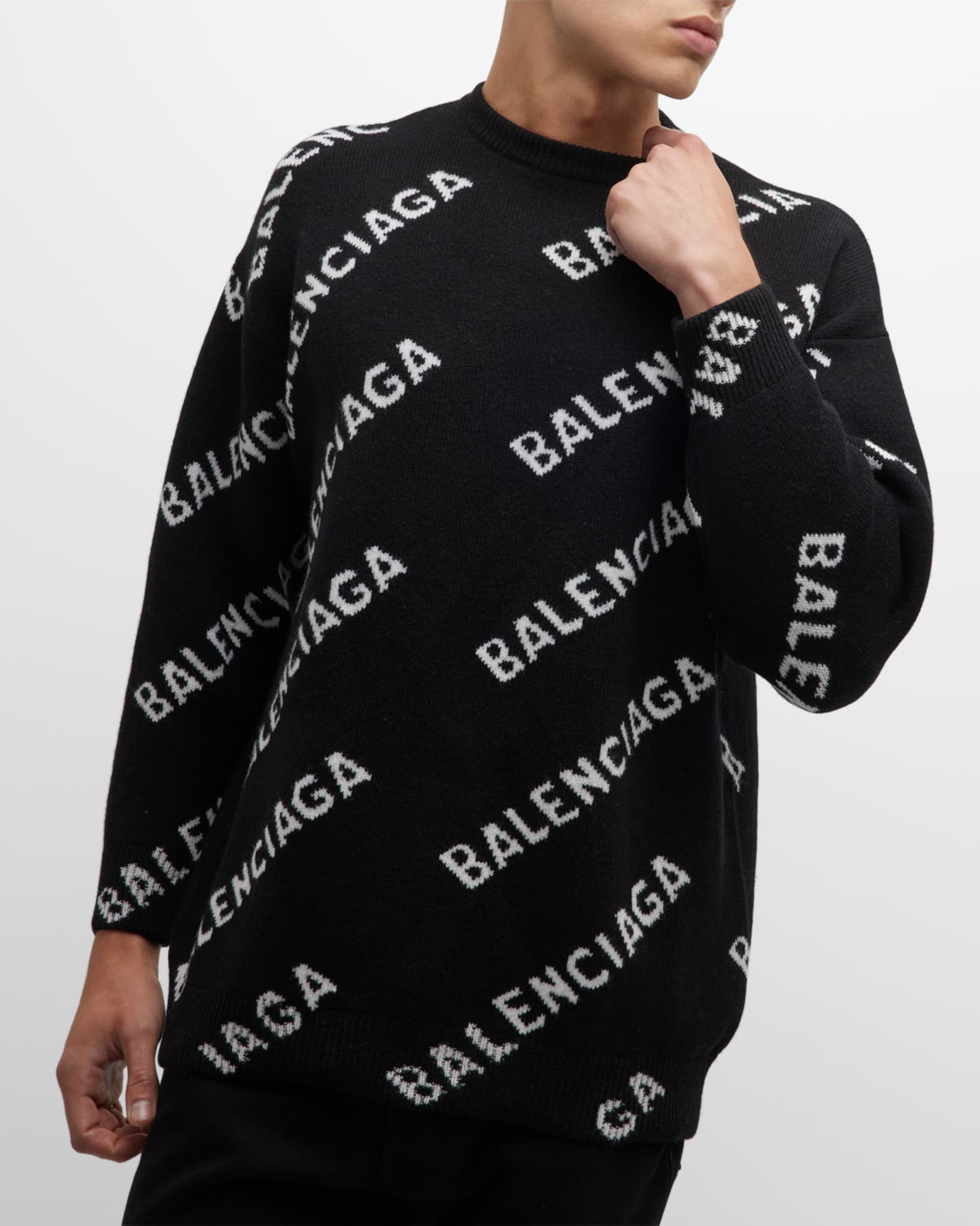 Balenciaga logo all over shirt on sale