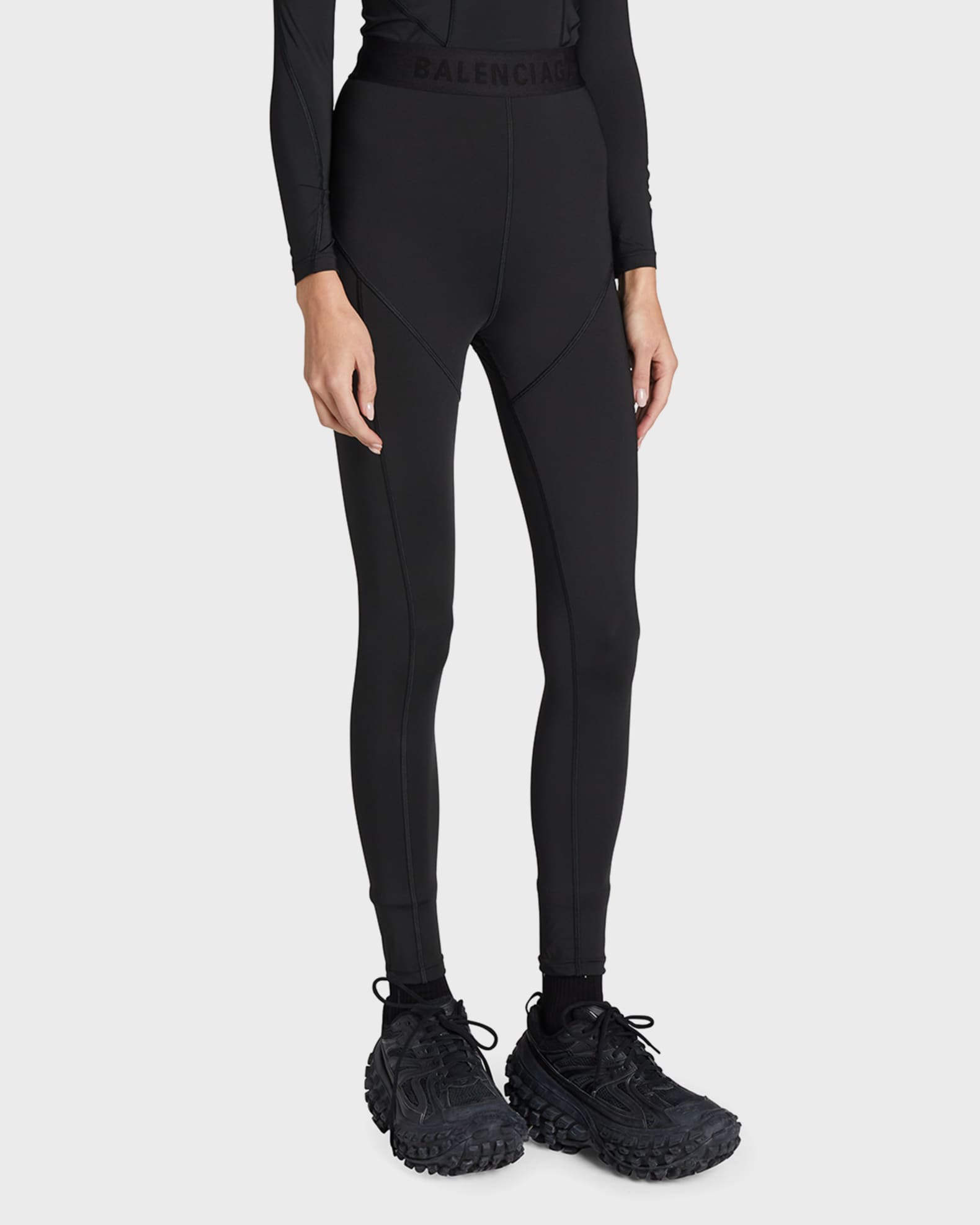 Balenciaga 3B Sports Icon Athletic Leg Cut Leggings