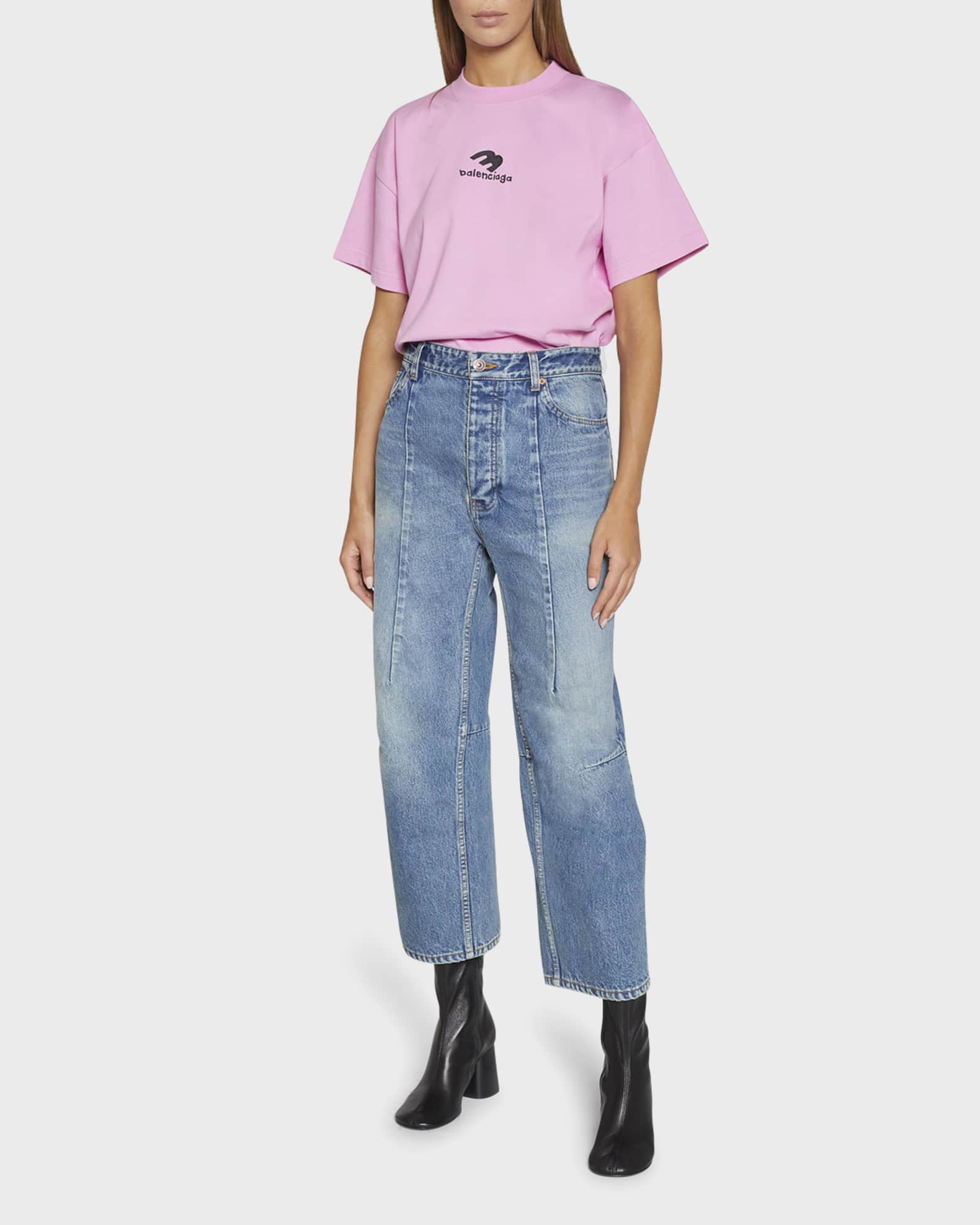 Balenciaga レギュラーフィットジーンズ ブルー FW24/25 Balenciaga Biker Darts Japanese Denim Pants | Neiman Marcus