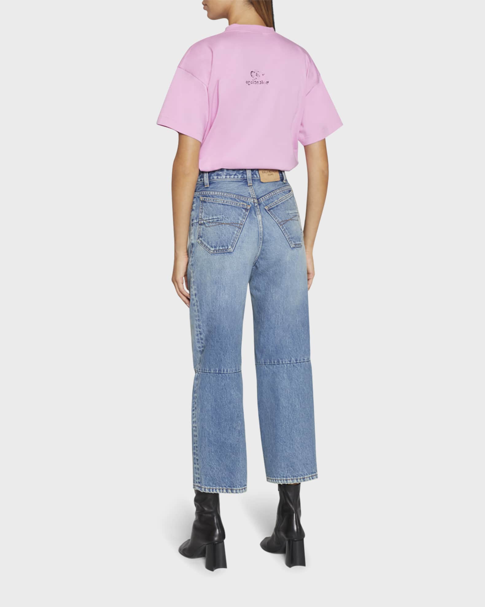 Balenciaga Biker Darts Japanese Denim Pants | Neiman Marcus