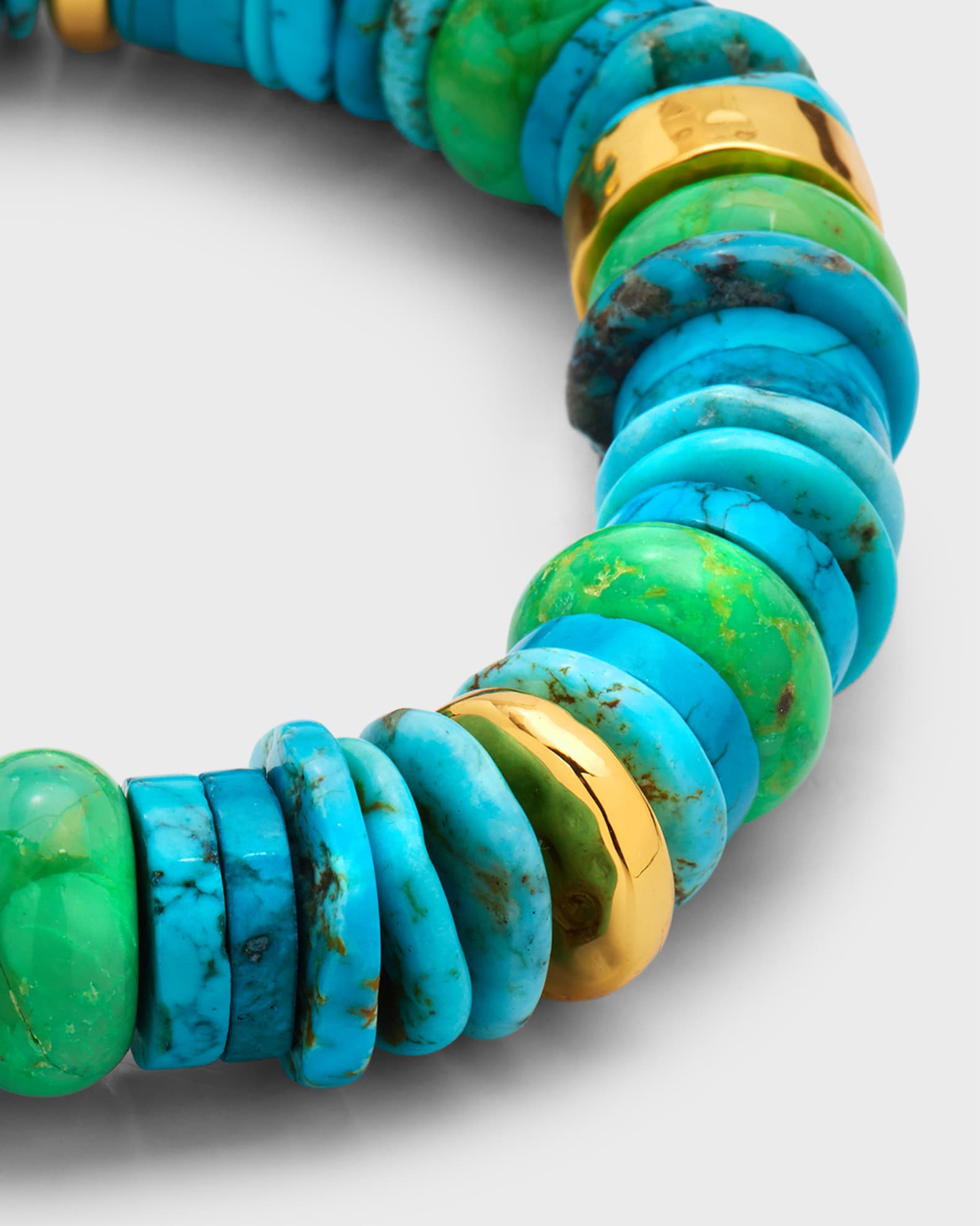 Green Turquoise 4mm Pearl Stretch Bracelet main image 0