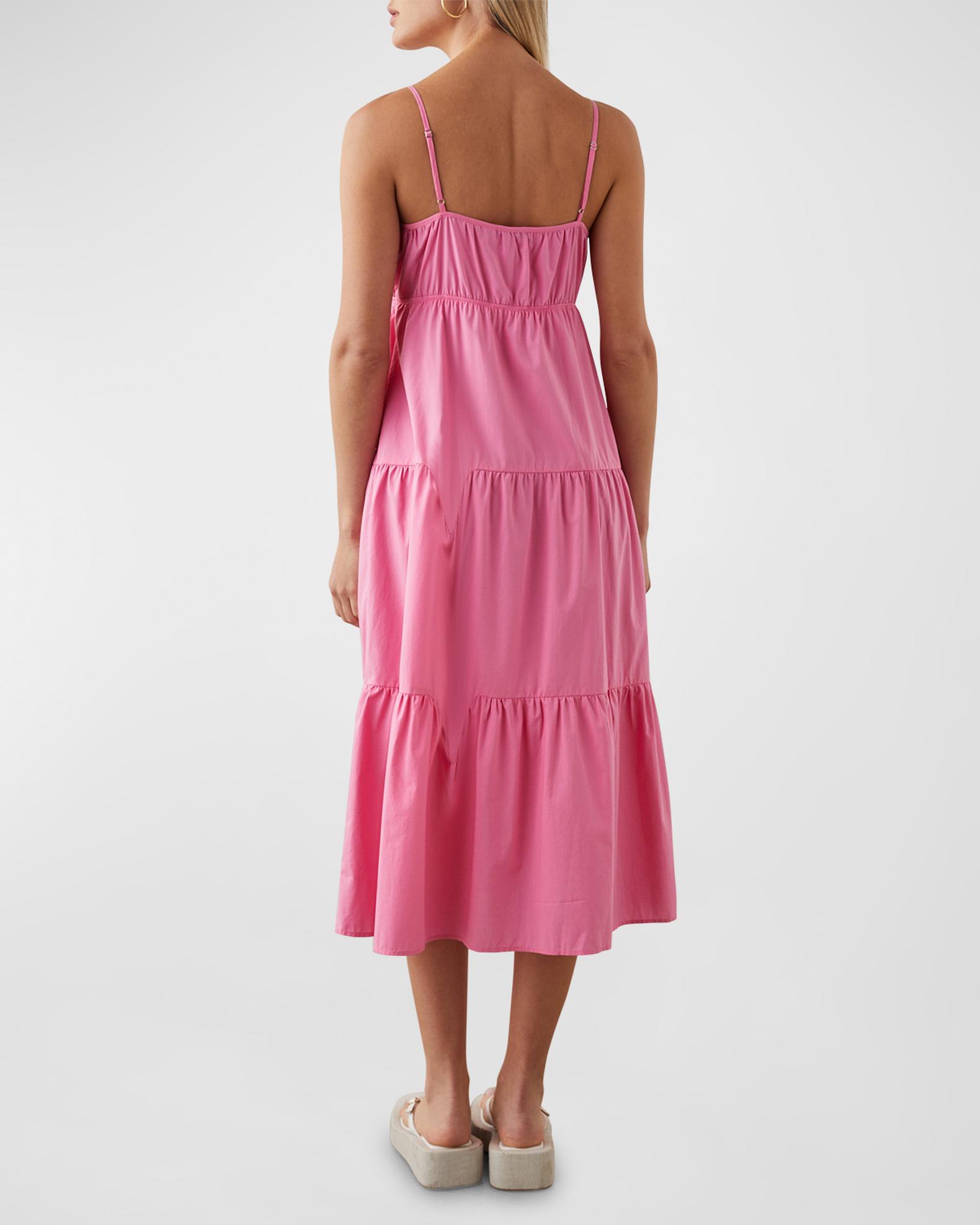 Rails Avril Tiered Poplin Midi Dress | Neiman Marcus