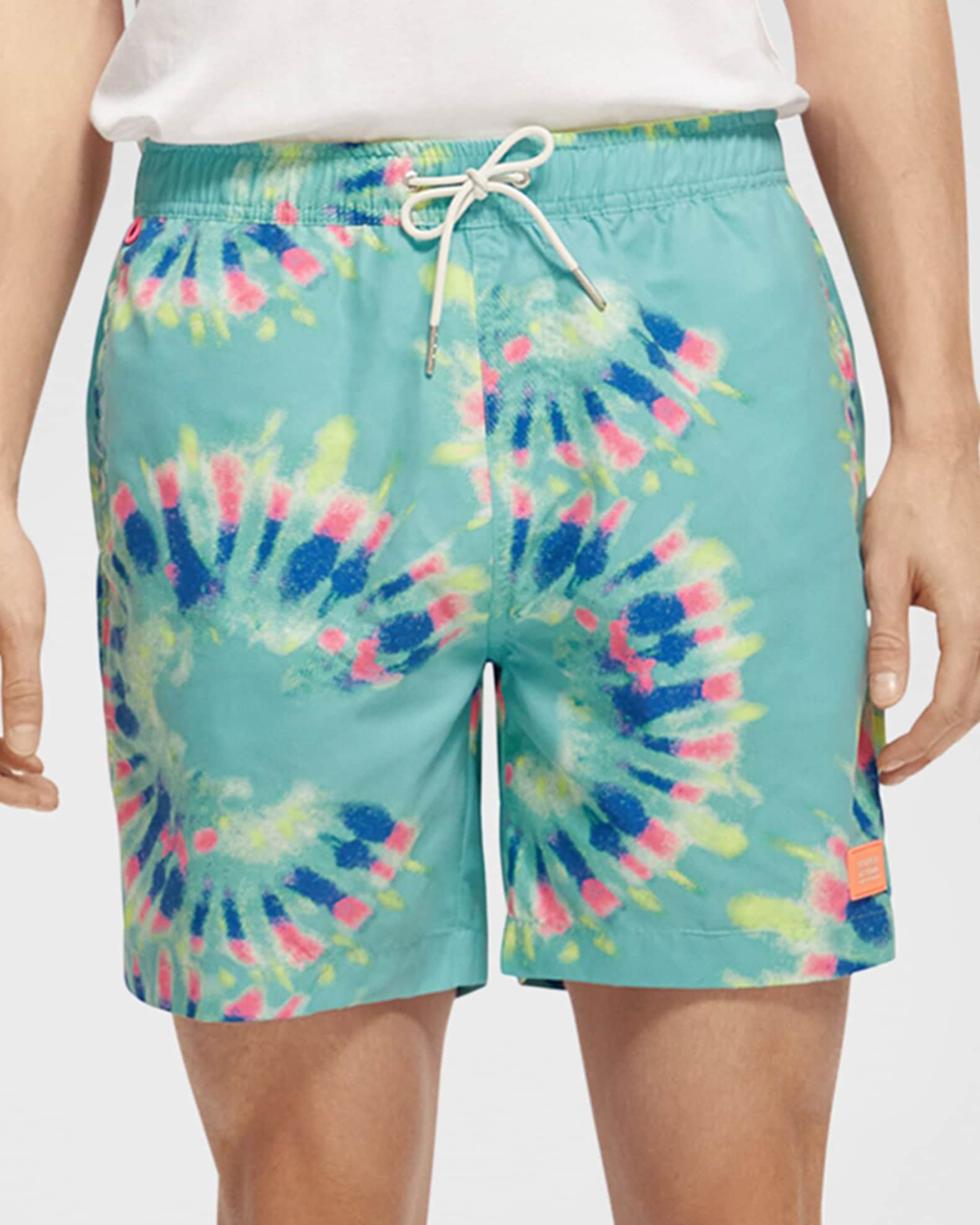 Scotch & Soda Men's Soft TieDye Swim Shorts Neiman Marcus