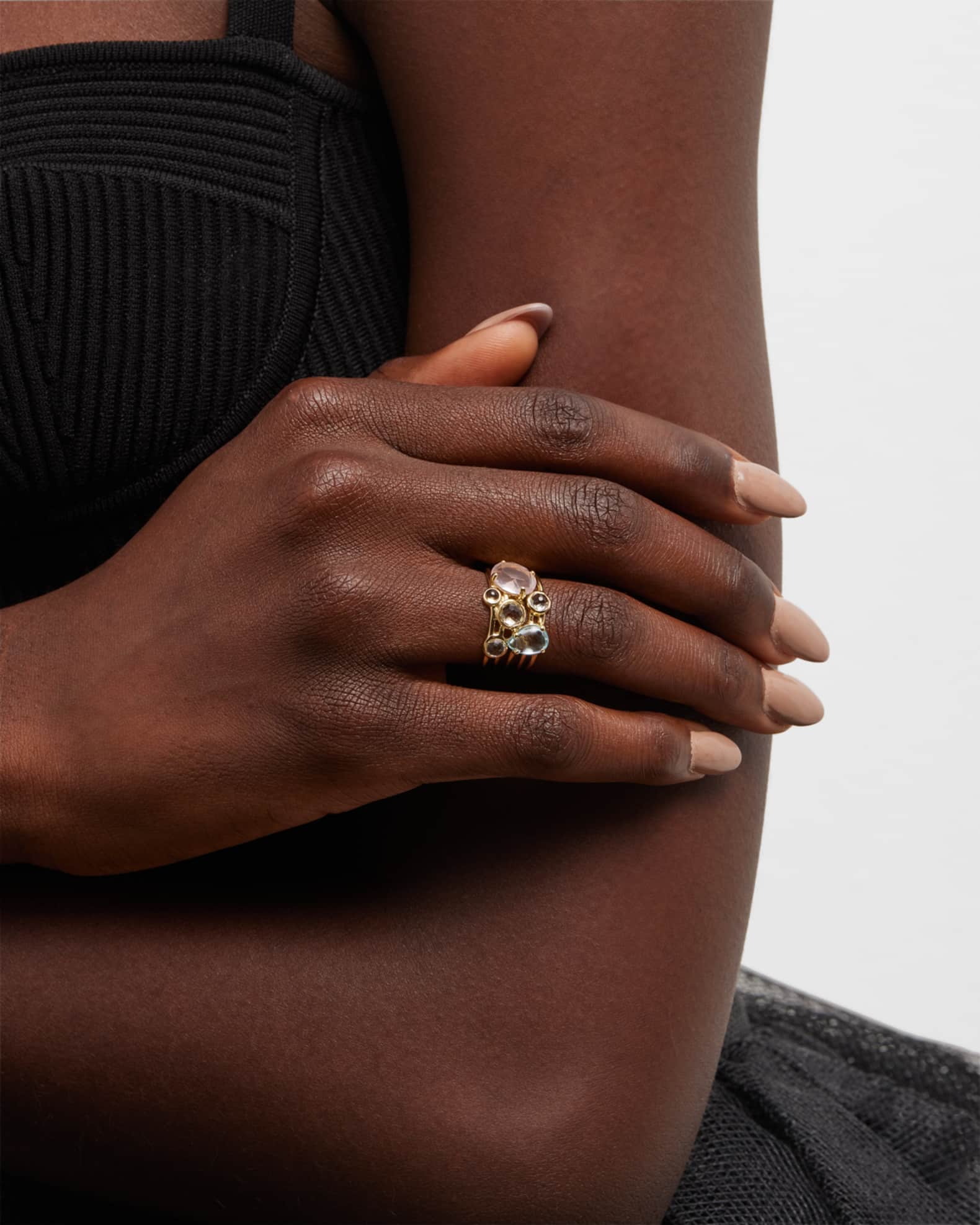 18K Rock Candy Gelato 6-Stone Cluster Ring in Sorbet, Size 7 1