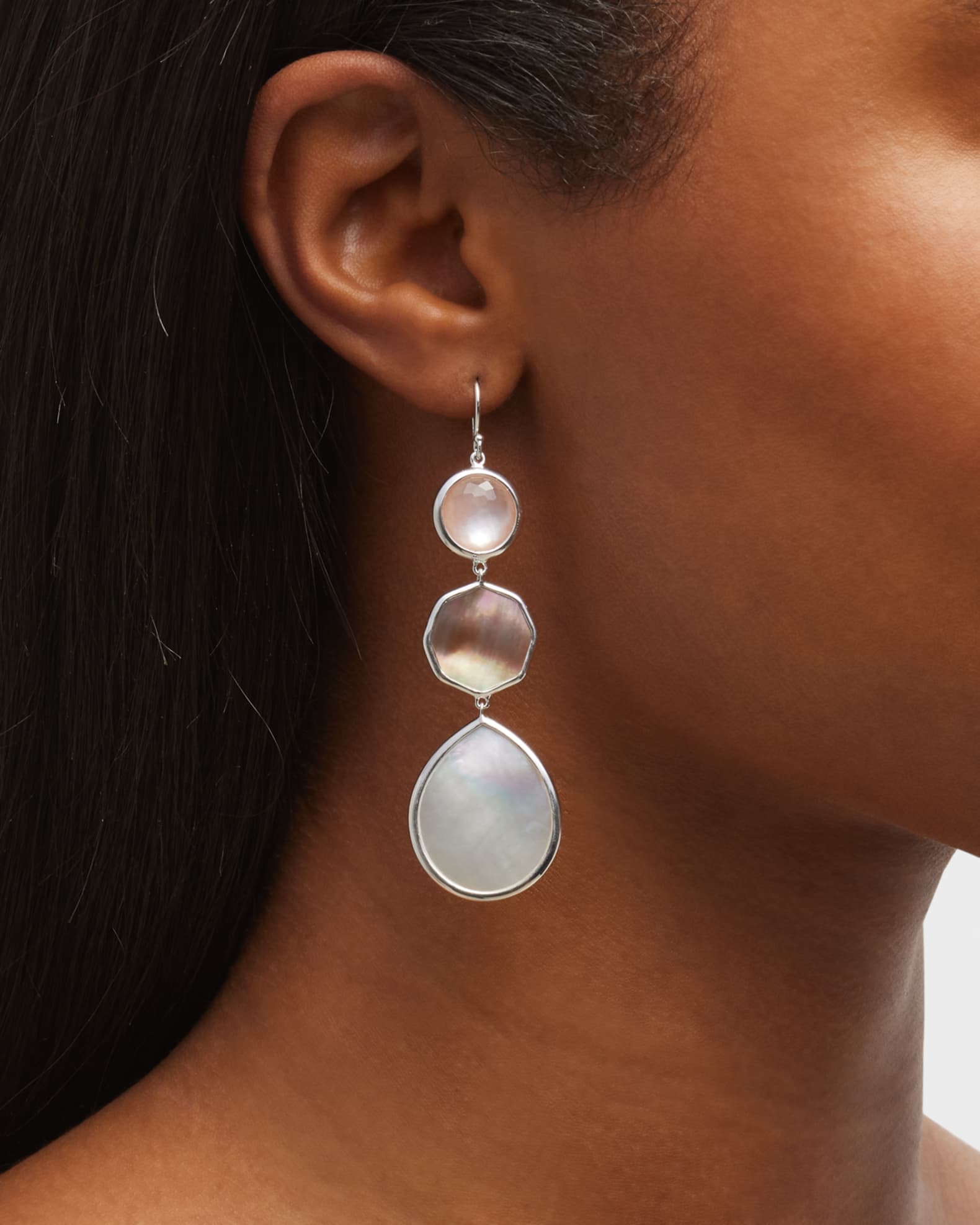 Crazy 8's Mother-Of-Pearl and Rock Candy Sterling Silver Earrings  1