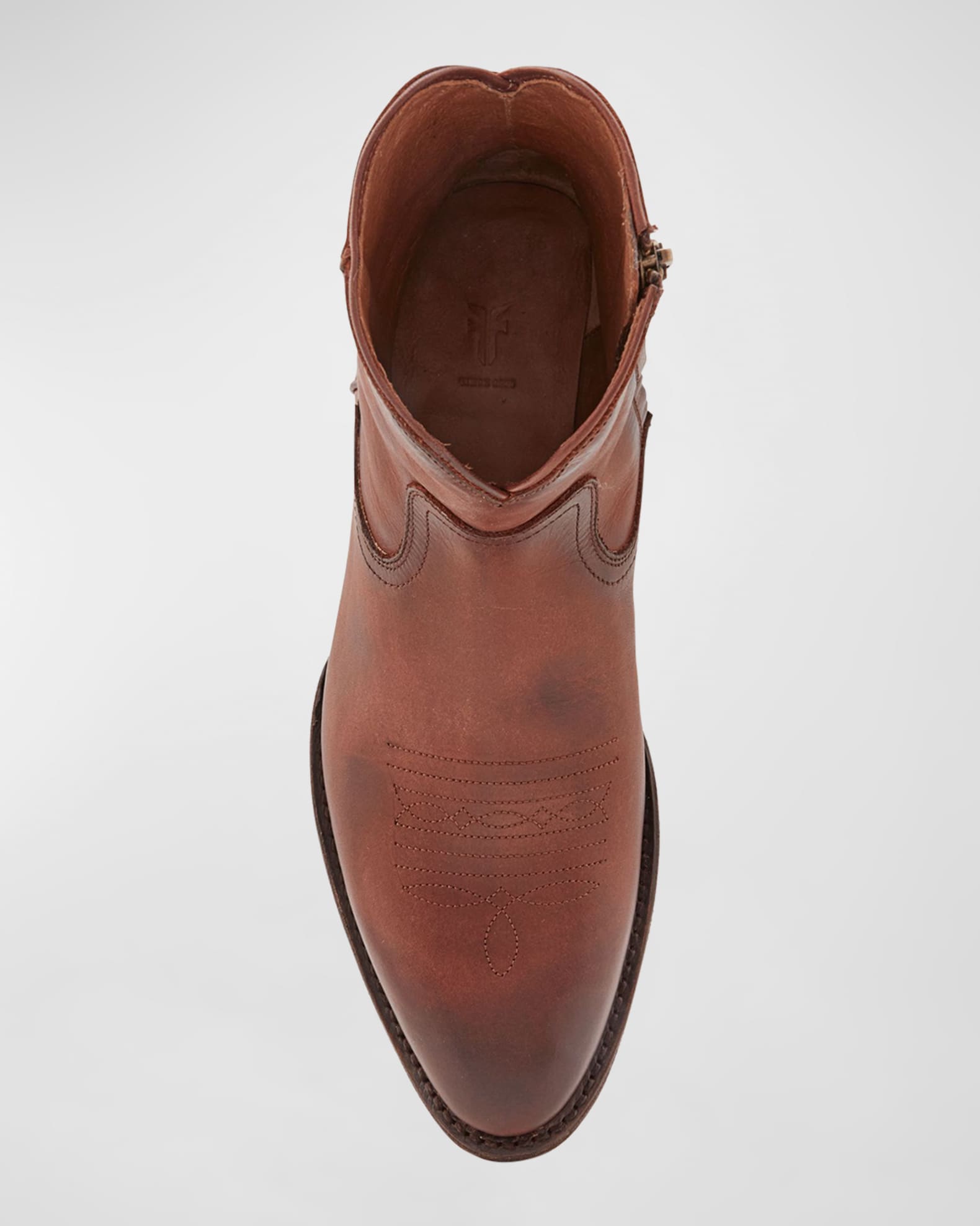Frye austin sales inside zip cognac