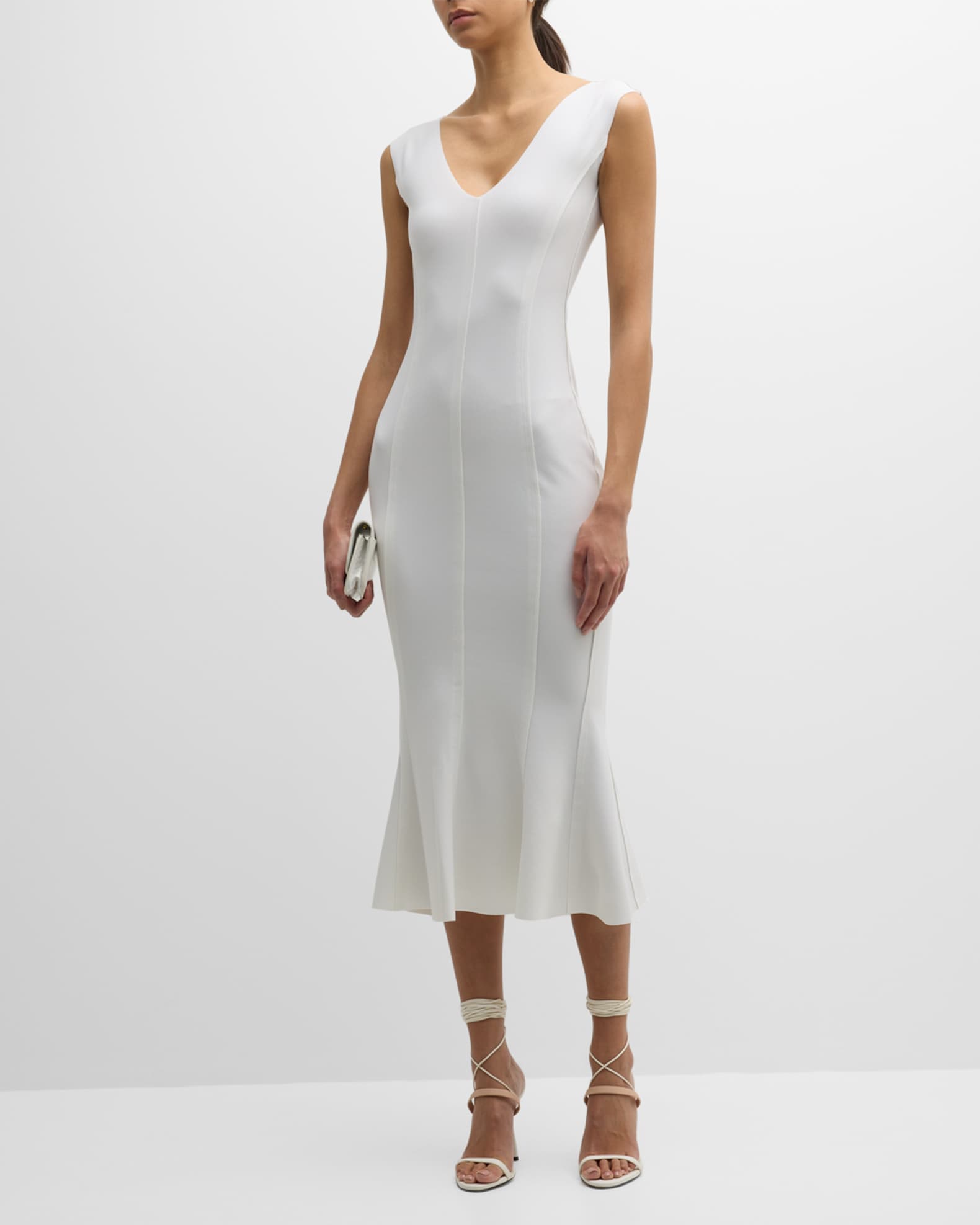 Norma Kamali Grace Sleeveless Midcalf Fishtail Dress