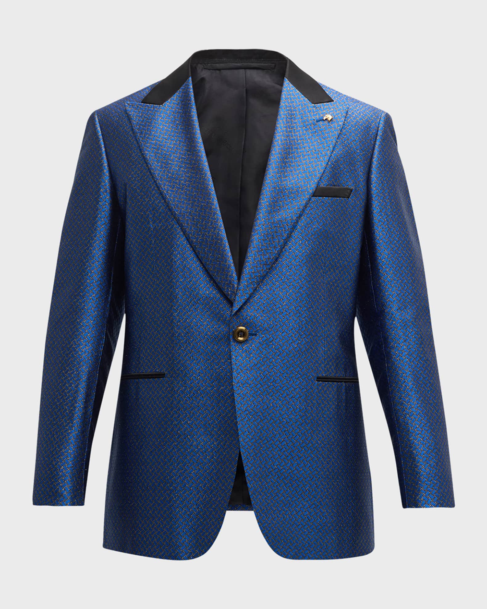 Stefano Ricci Men s Two Tone Patterned Dinner Jacket Neiman Marcus