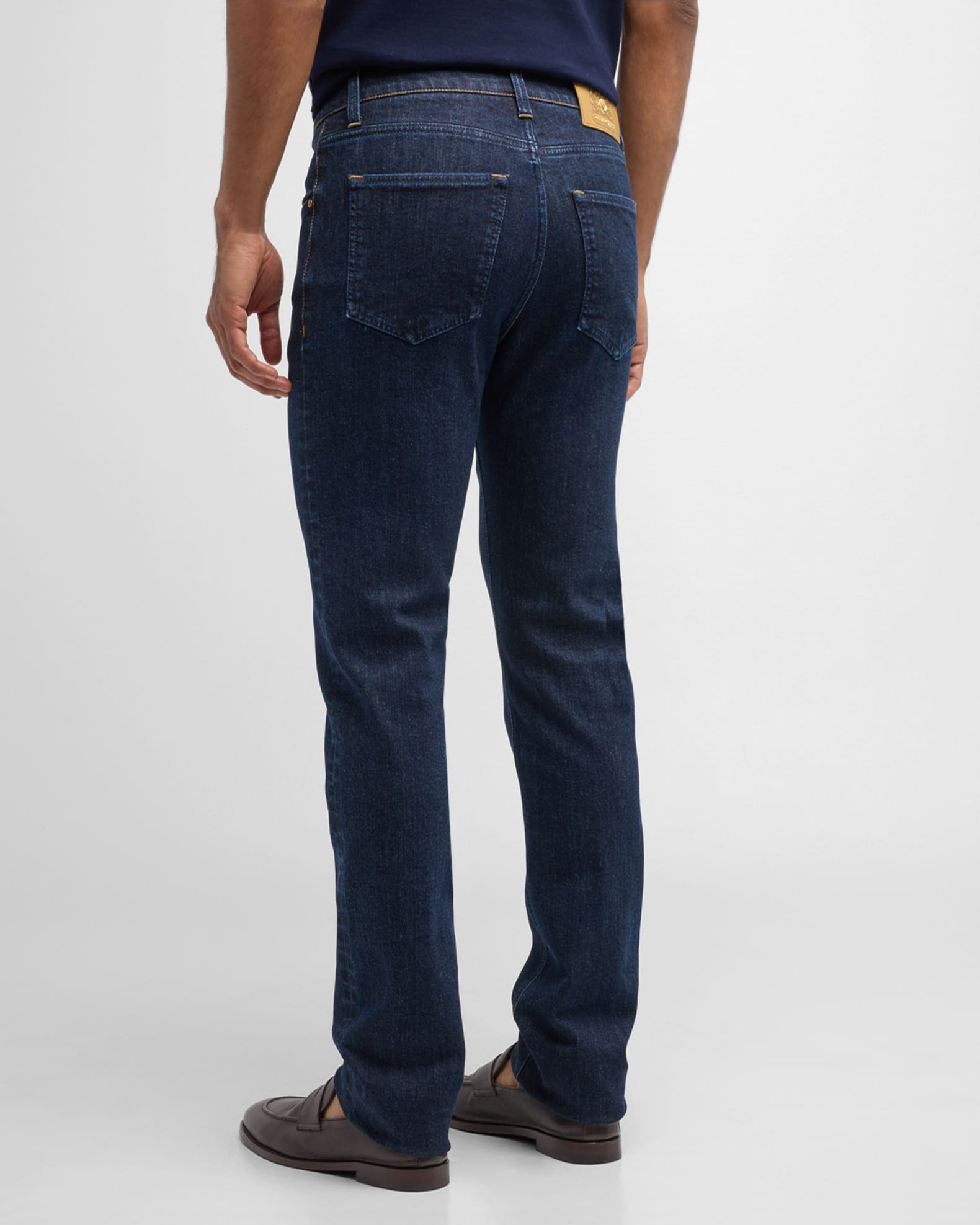 Stefano Ricci Men's Straight-Leg Dark Wash Denim Jeans | Neiman Marcus