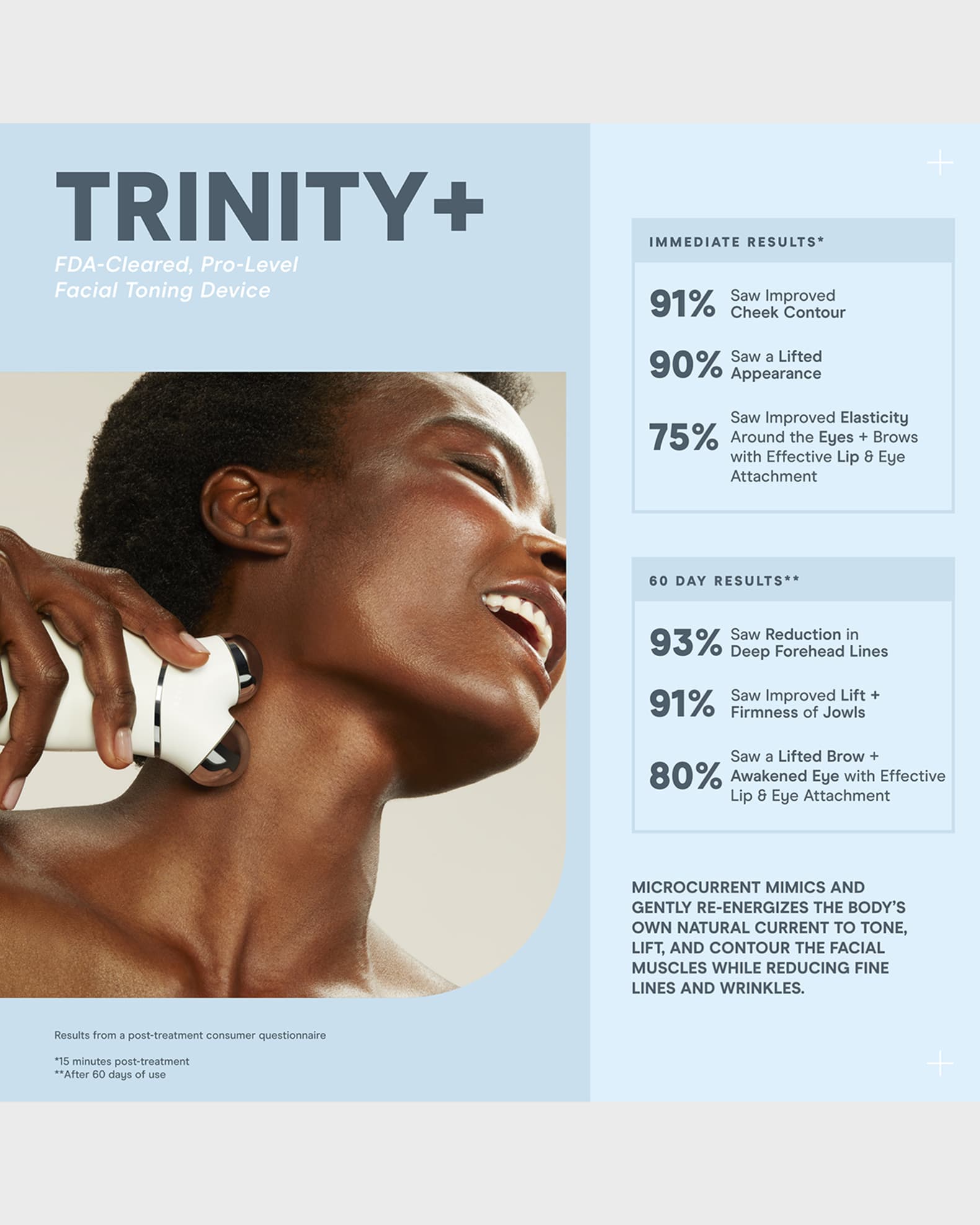 NuFACE Trinity®+ LED Red Light Wrinkle Reducer Attachment 1