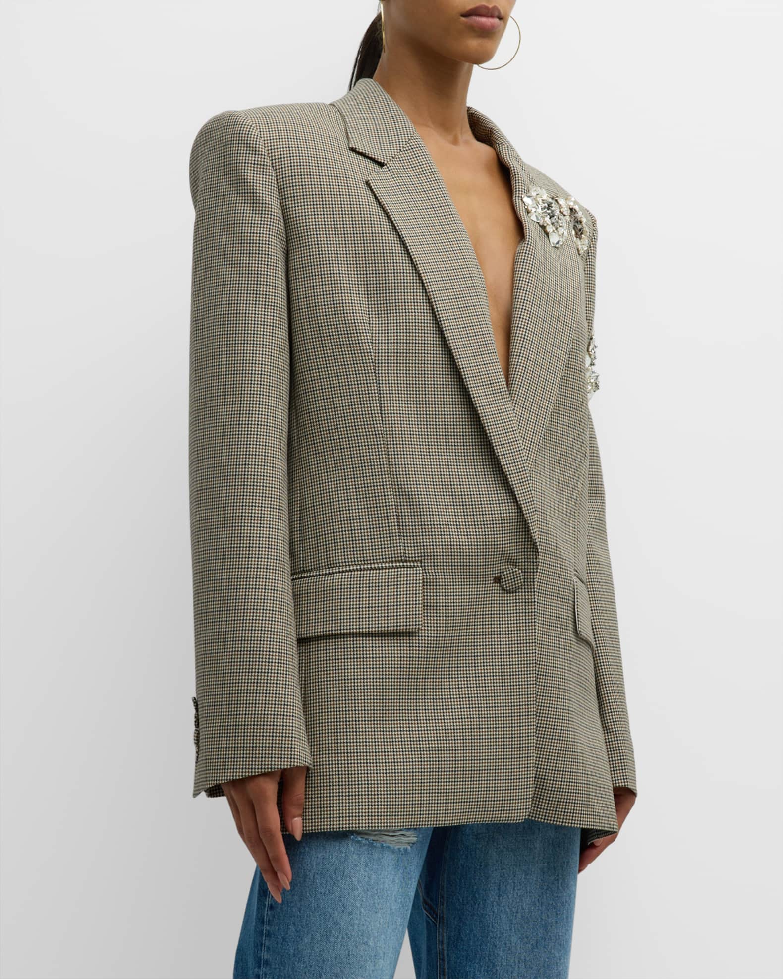 Louis Vuitton US size 6 Women's Off-White Crepe Blazer Jacket ref