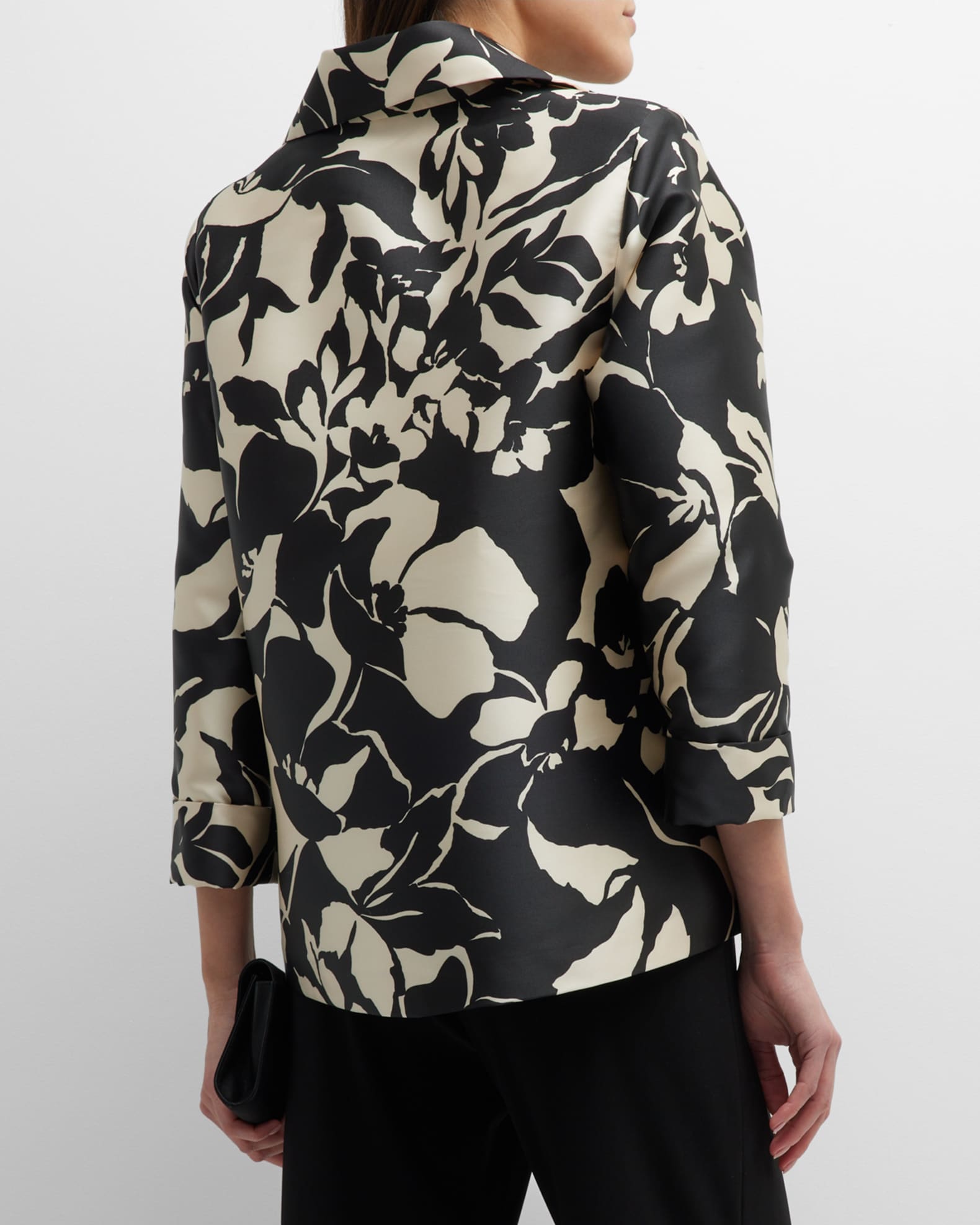 Karine white faux-pearl floral jacket