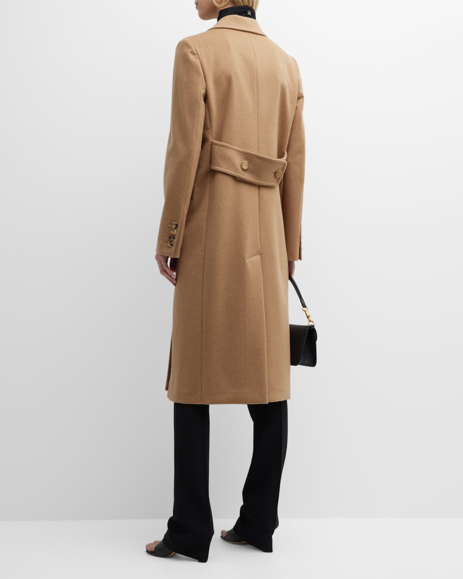 Max Mara Elmi Wool Blend Long Top Coat | Neiman Marcus