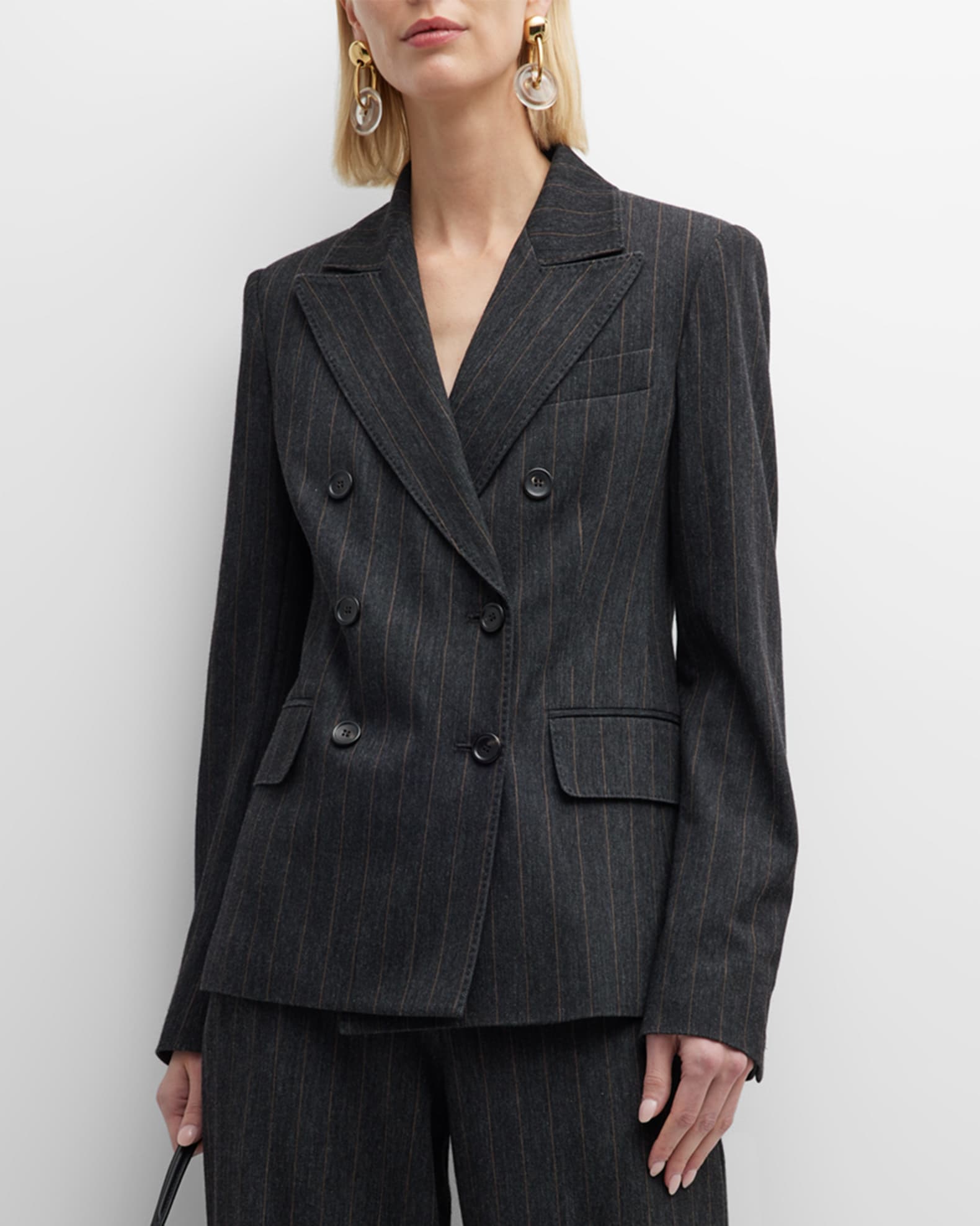 Double-Breasted Striped Suit | Neiman Marcus