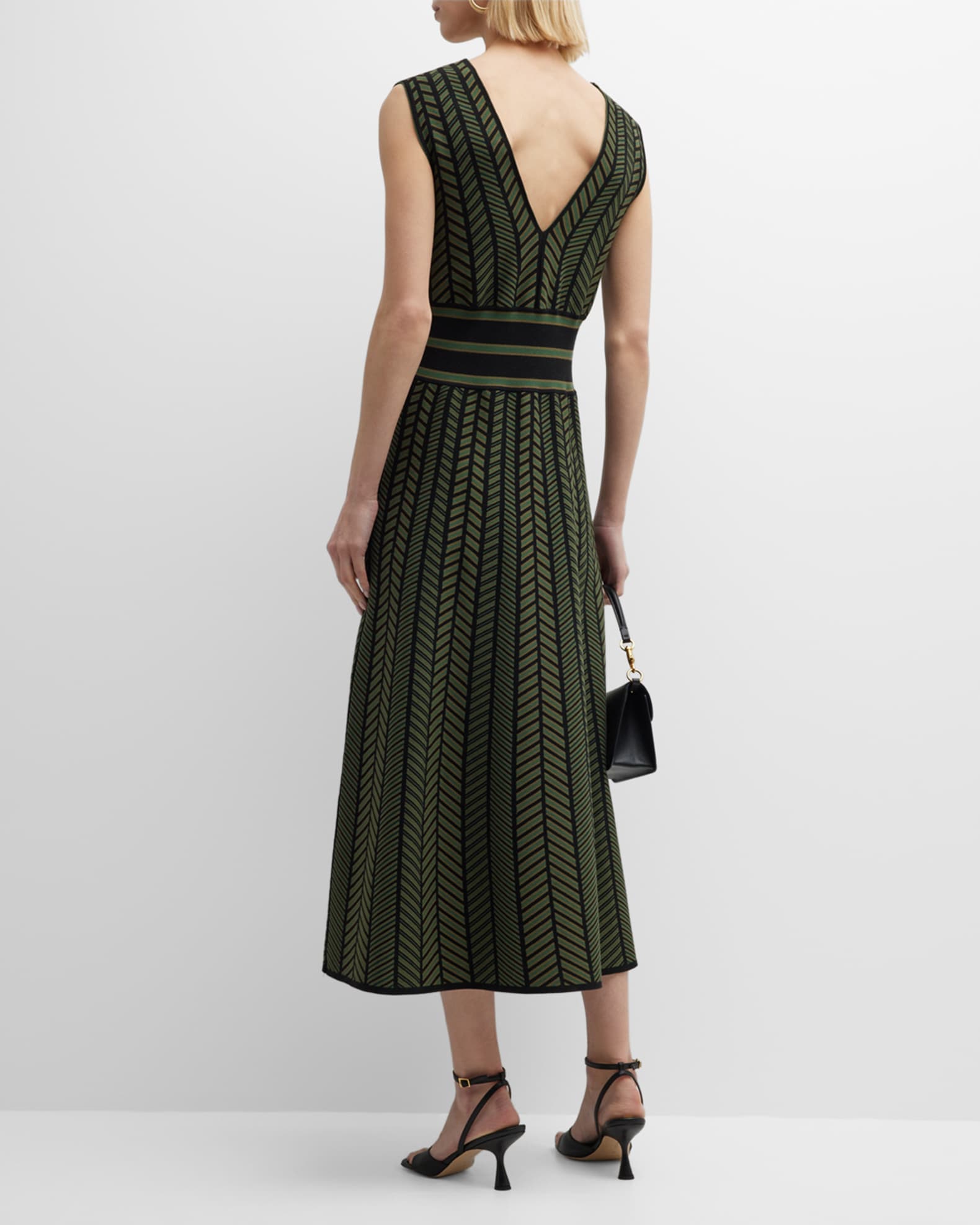 Max Mara Biavo Intarsia Knit Midi Dress | Neiman Marcus
