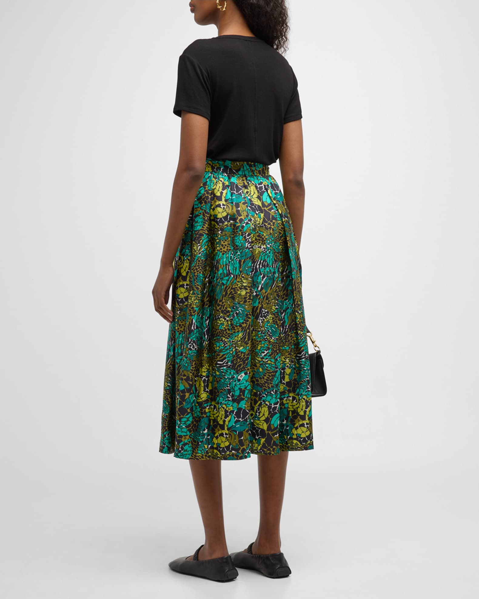 Louis Vuitton Stripe Accent Monogram Pleated Skirt , Navy, 40
