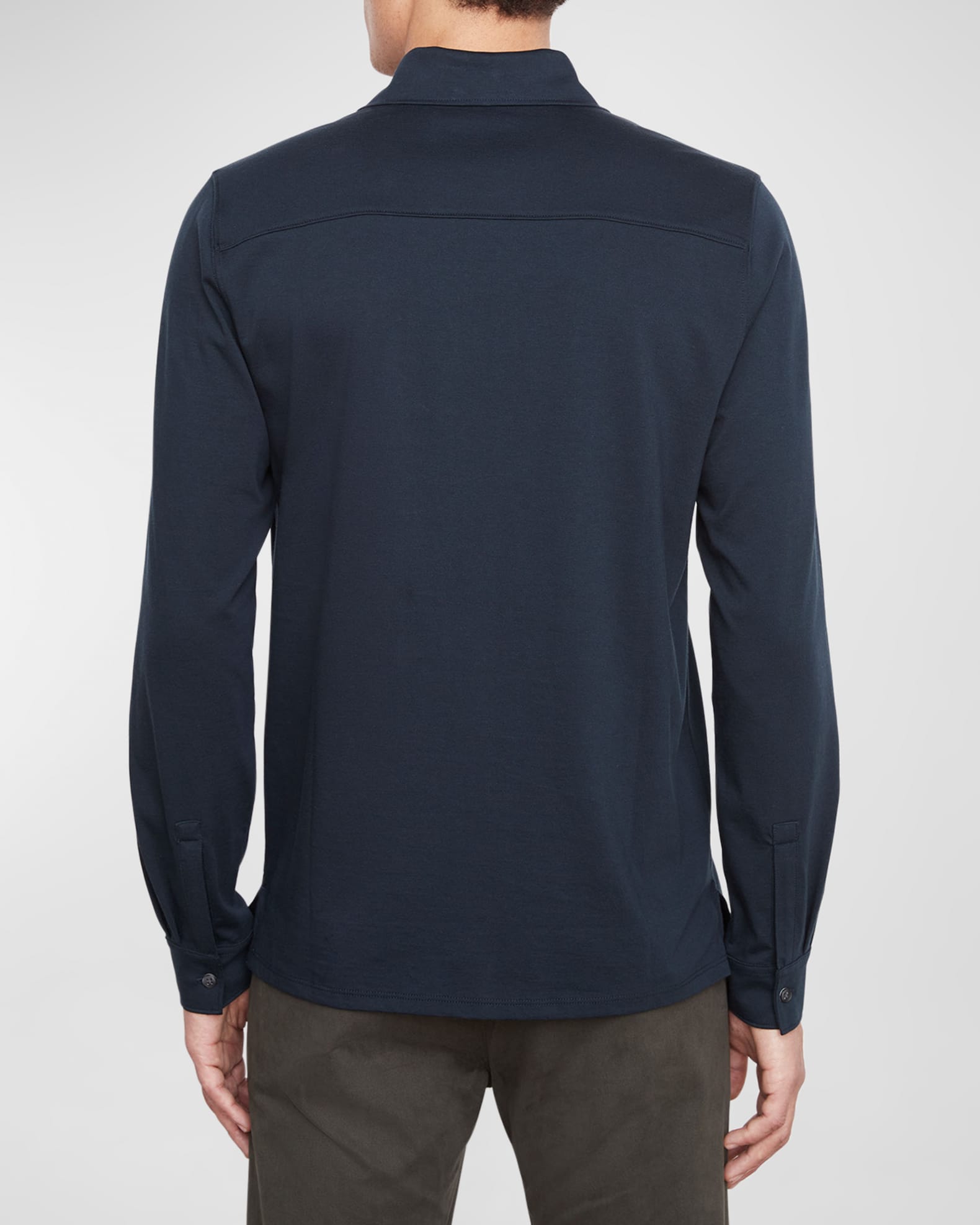 Vince Men's Pima Cotton Long-Sleeve Polo Shirt | Neiman Marcus