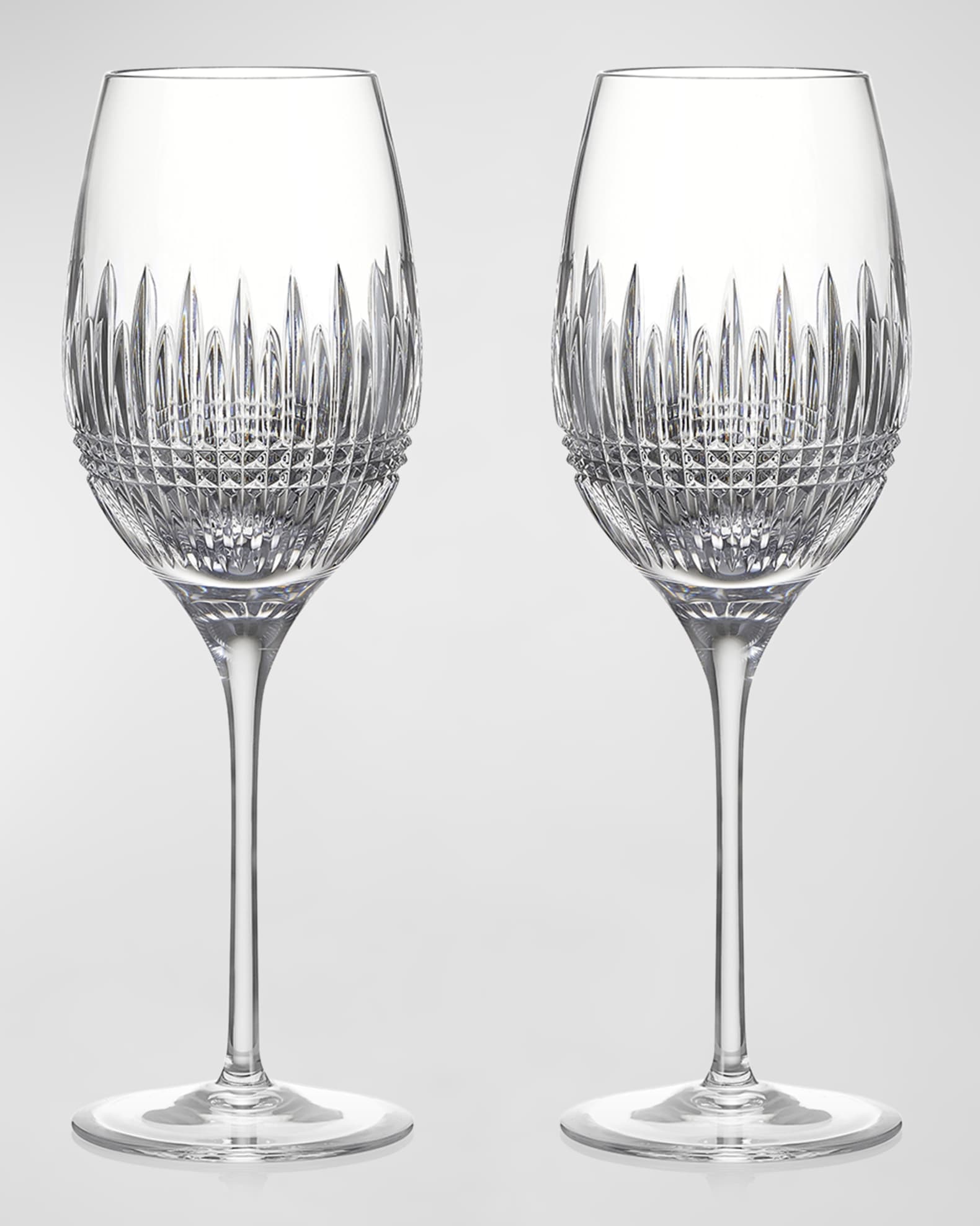 Waterford Crystal Irish Lace Crystal White Wine Glasses, Set of 2