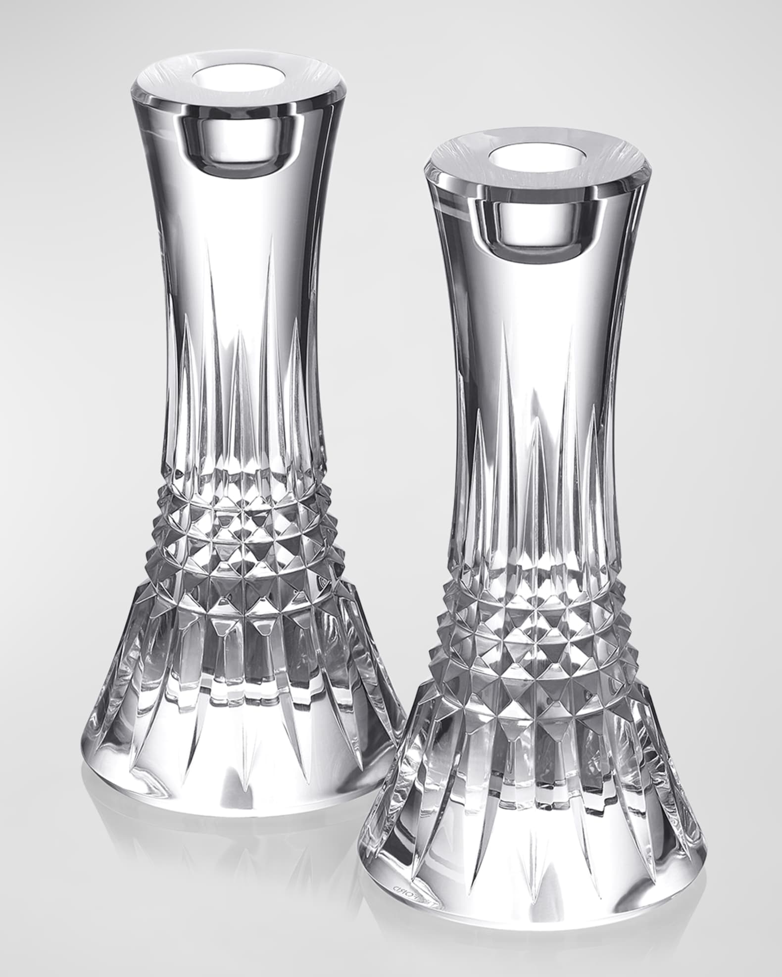 Lismore Diamond Candlesticks, Set of 2  1