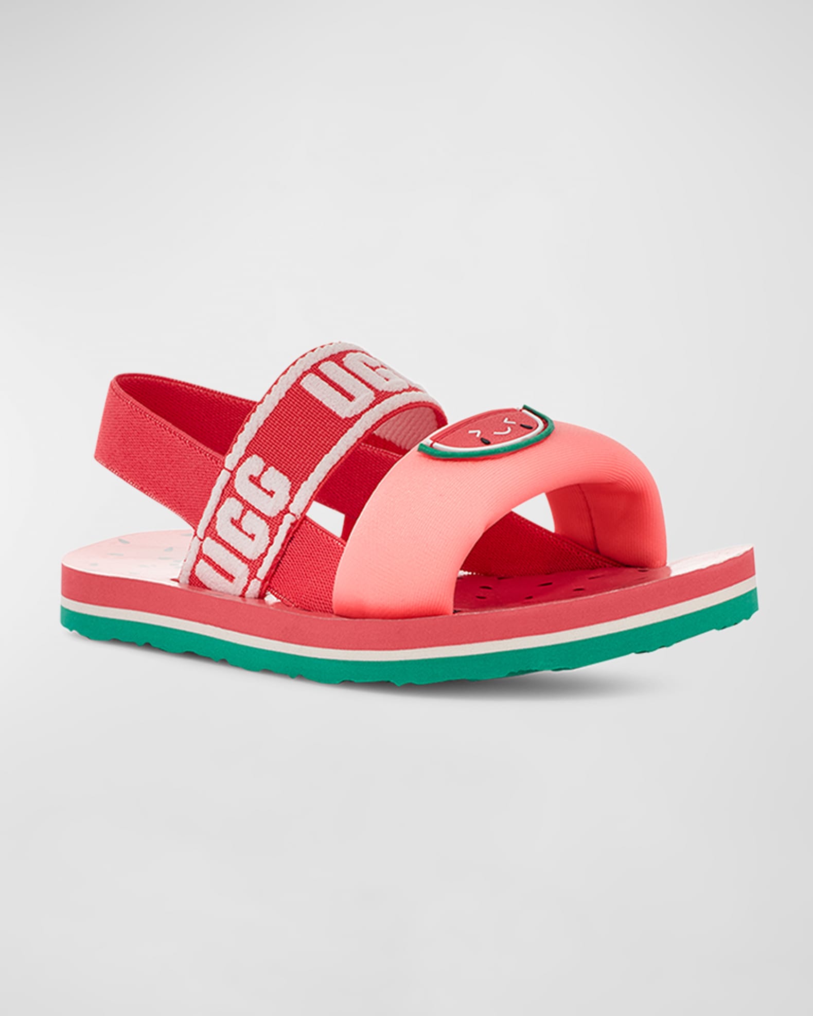 UGG Girl's Zuma Sling Watermelon Stuffie Sandals, Baby/Toddler Neiman Marcus