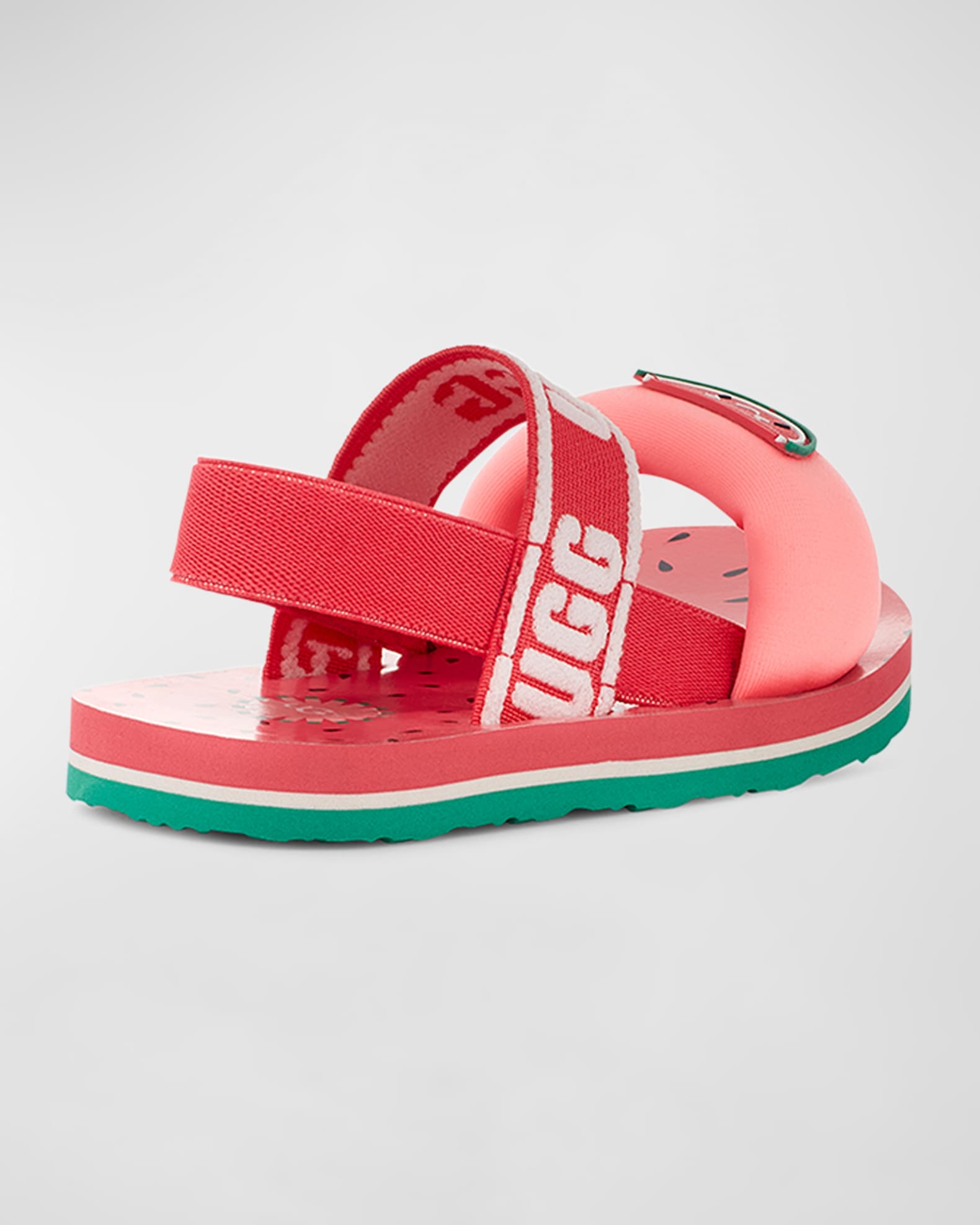 UGG Girl's Zuma Sling Watermelon Stuffie Sandals, Baby/Toddler Neiman