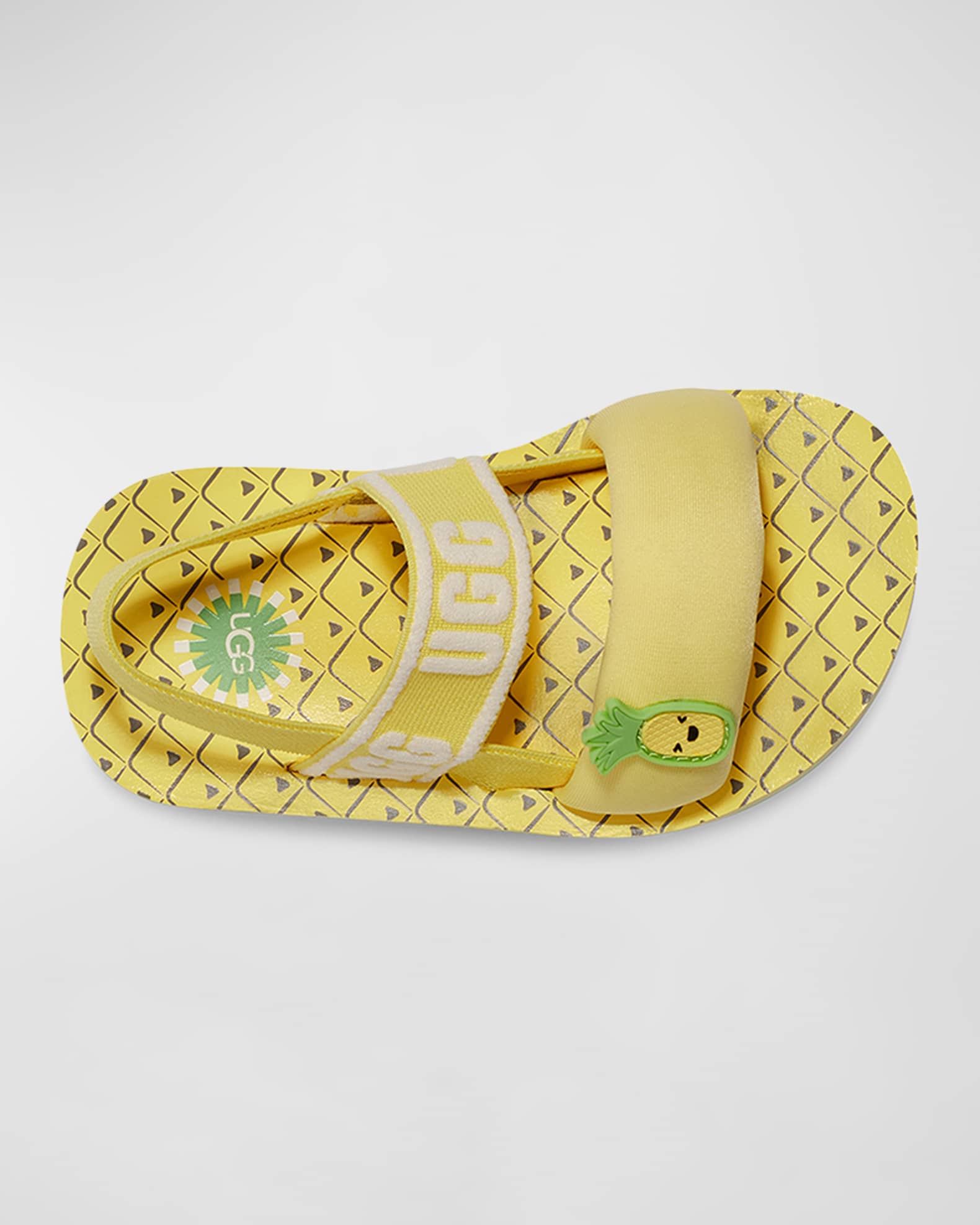 UGG Girl's Zuma Sling Pineapple Stuffie Sandals, Baby/Toddler Neiman Marcus