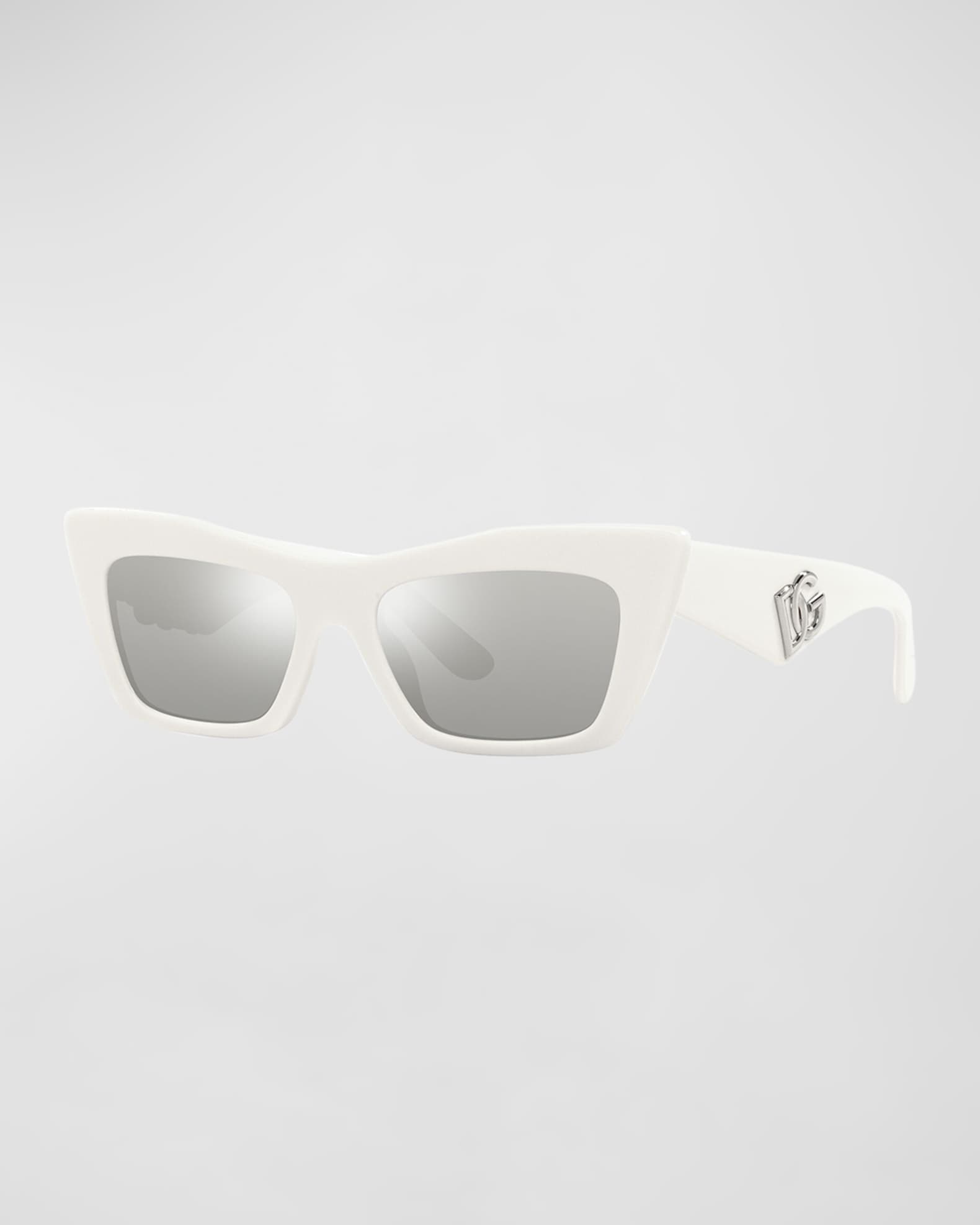 Dolce&Gabbana DG Mirrored Acetate & Plastic Cat-Eye Sunglasses