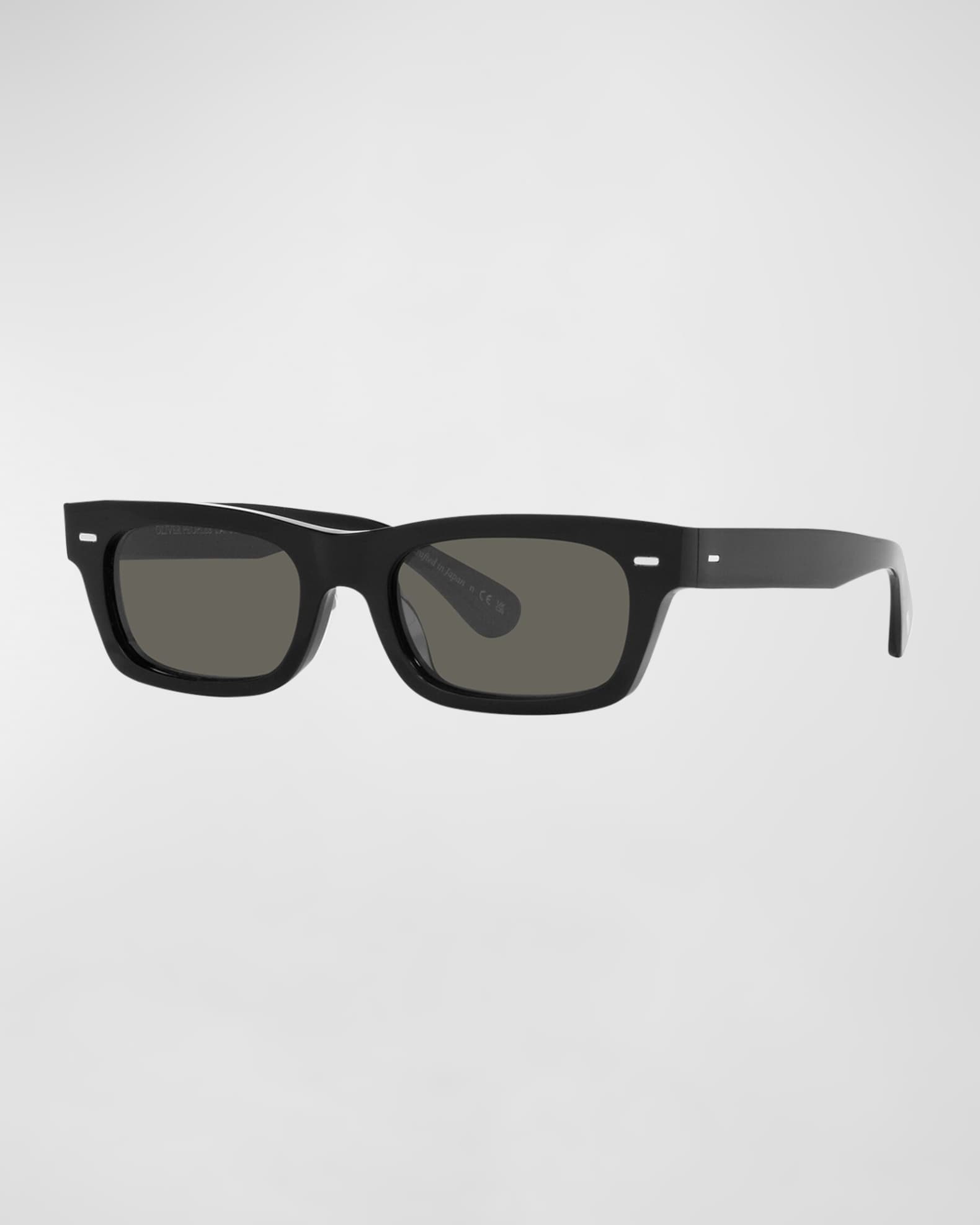 Oliver Peoples Davri Monochrome Acetate & Crystal Rectangle Sunglasses ...