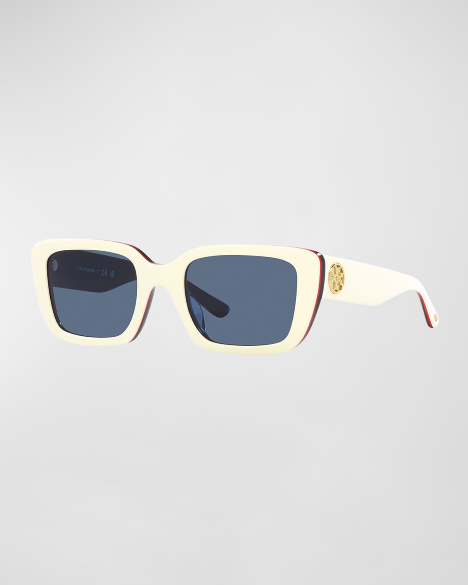 Tory Burch Monogram Acetate Rectangle Sunglasses Neiman Marcus