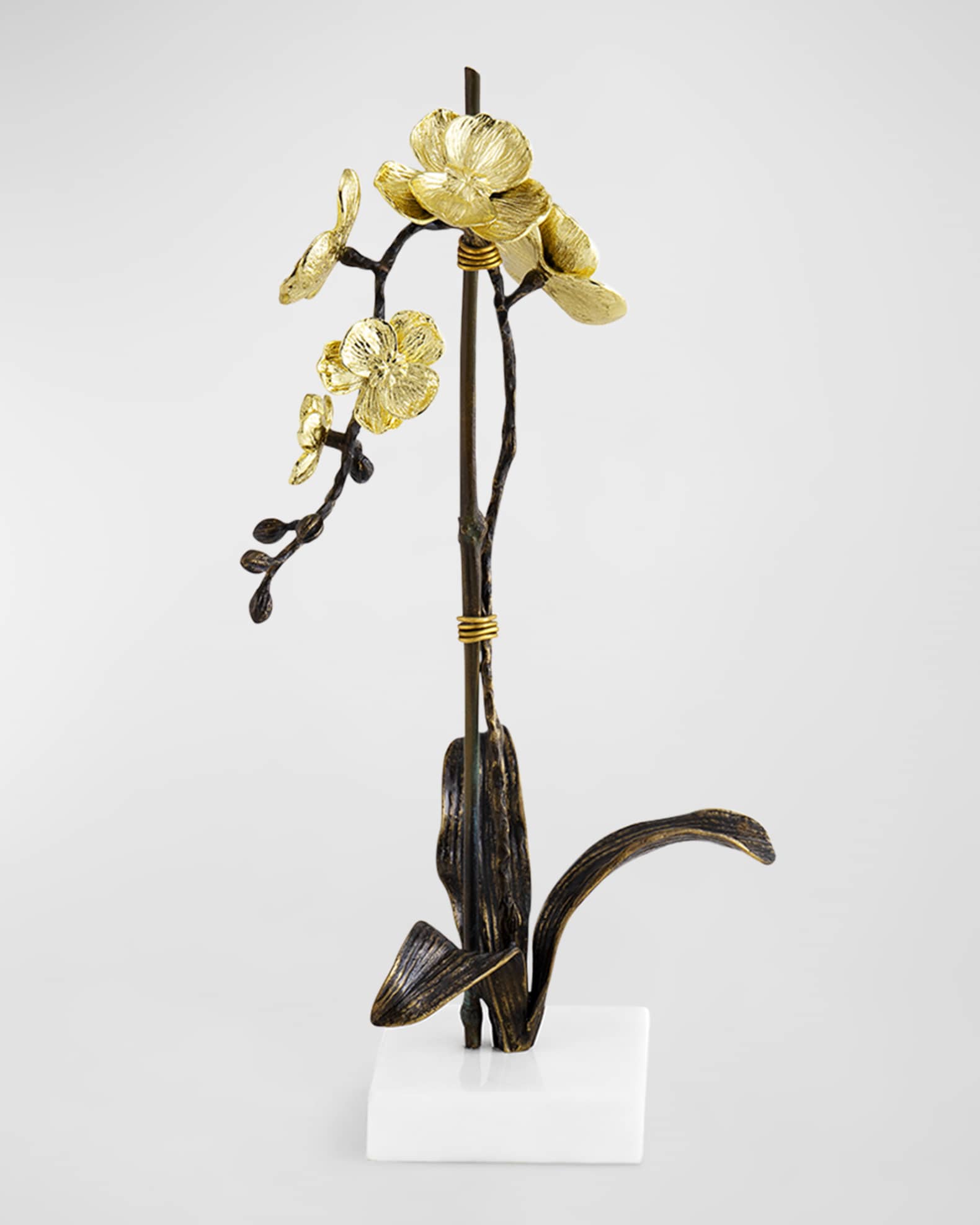 新品 Michael Aram ゴールドオーキッド 箱付 Michael Aram Gold Orchid Small Stem Sculpture | Neiman Marcus