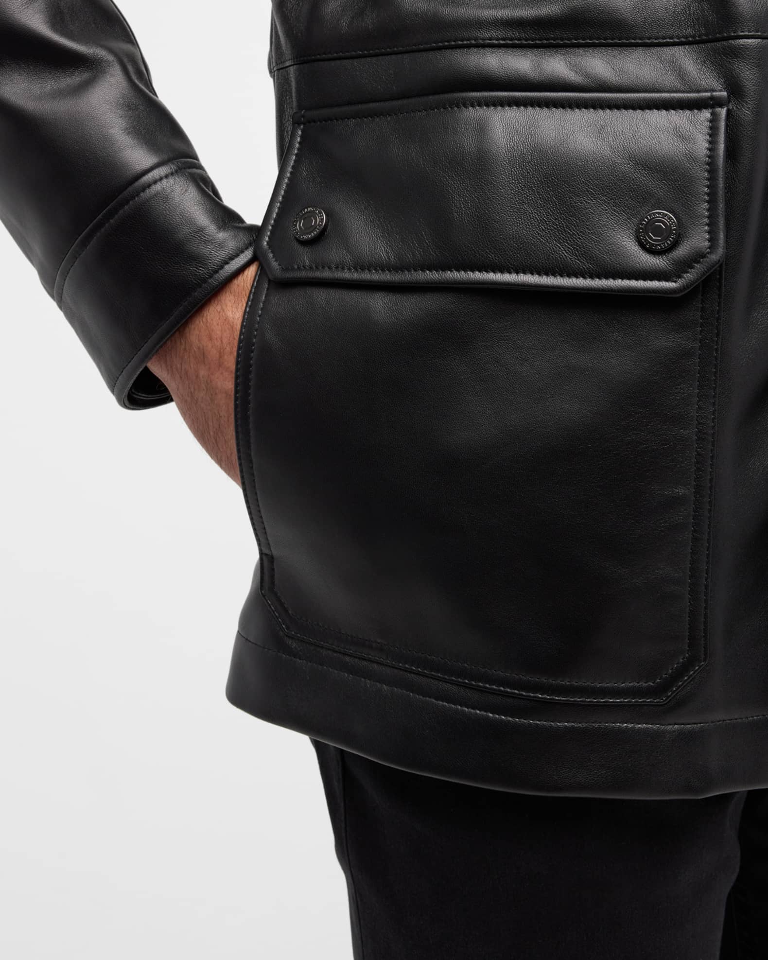 Stefano Ricci Men's Leather Field Jacket | Neiman Marcus