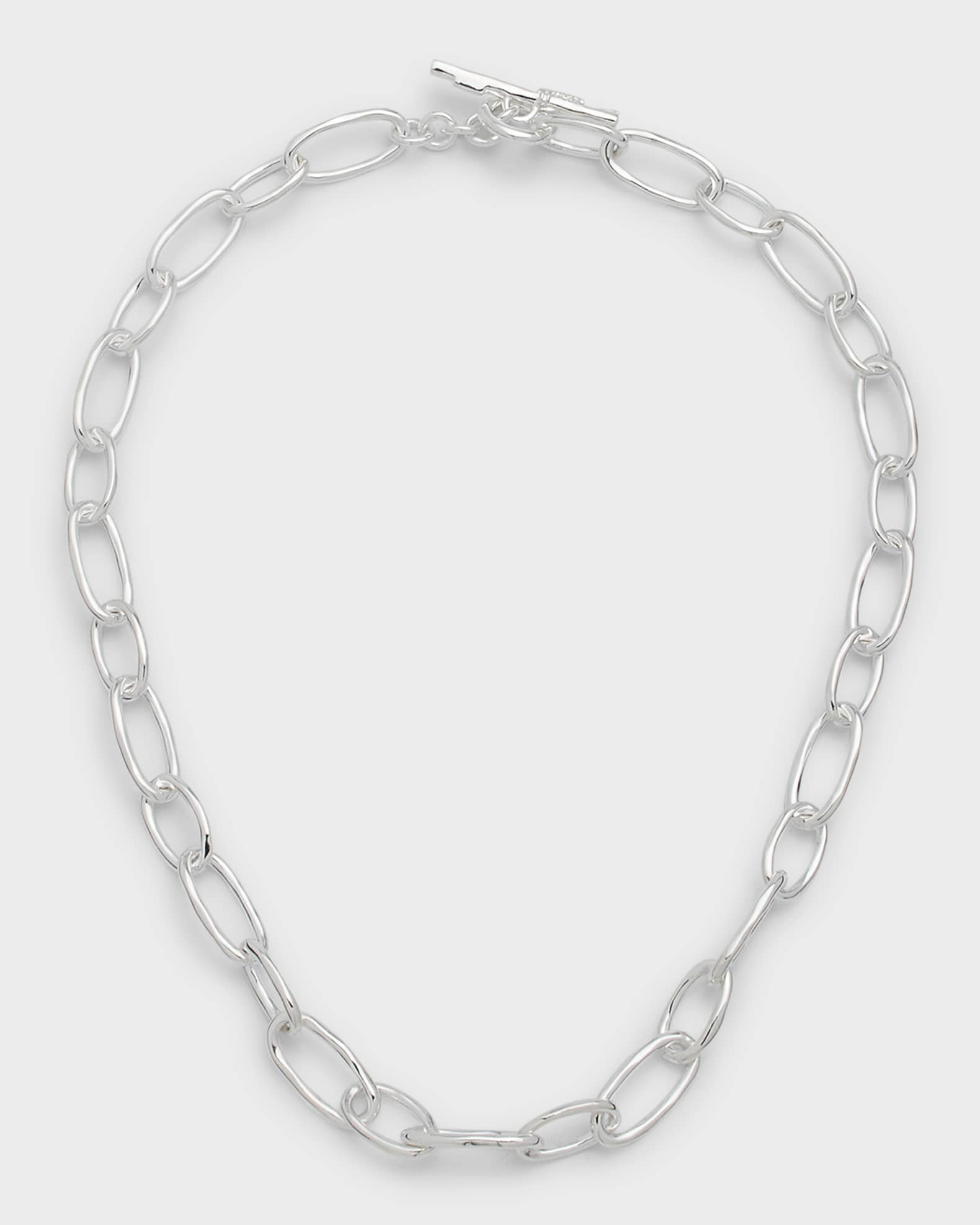 925 Classico Faceted Oval Link Necklace 0