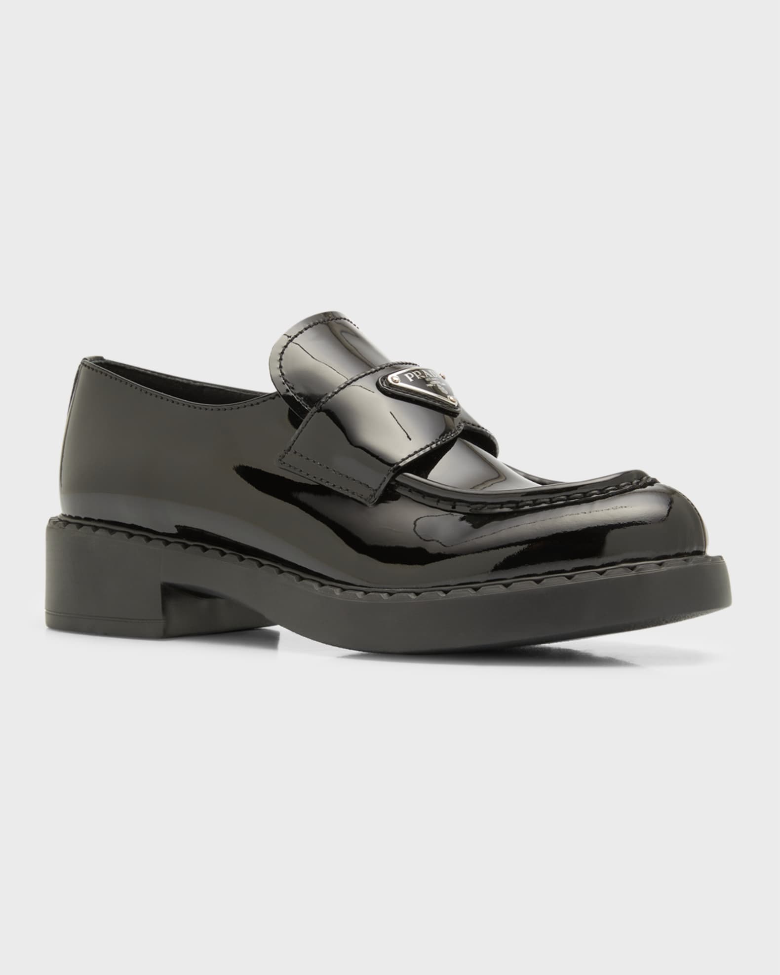 Chocolate Patent Calfskin Loafers