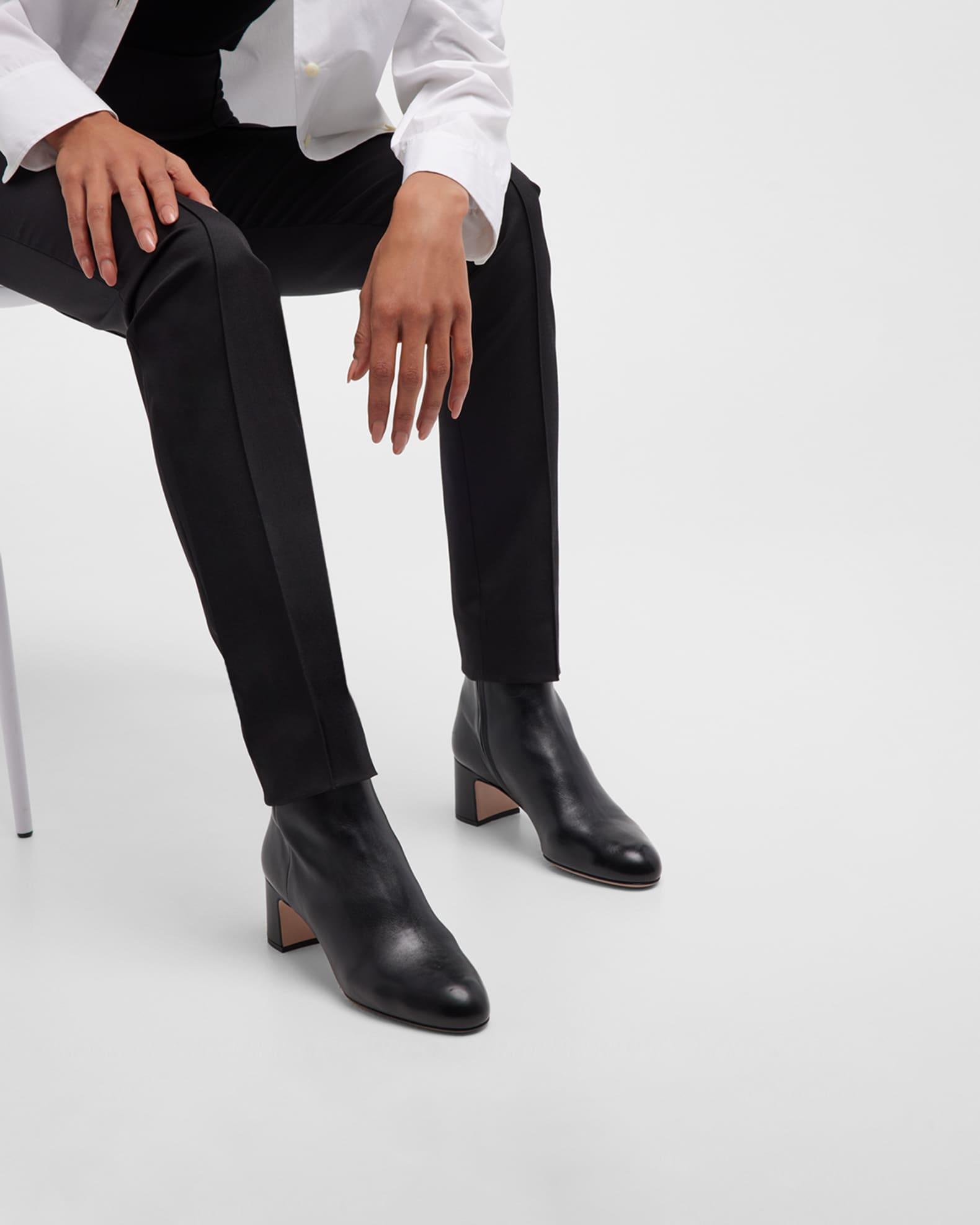 Leather Zip Ankle-Booties 1