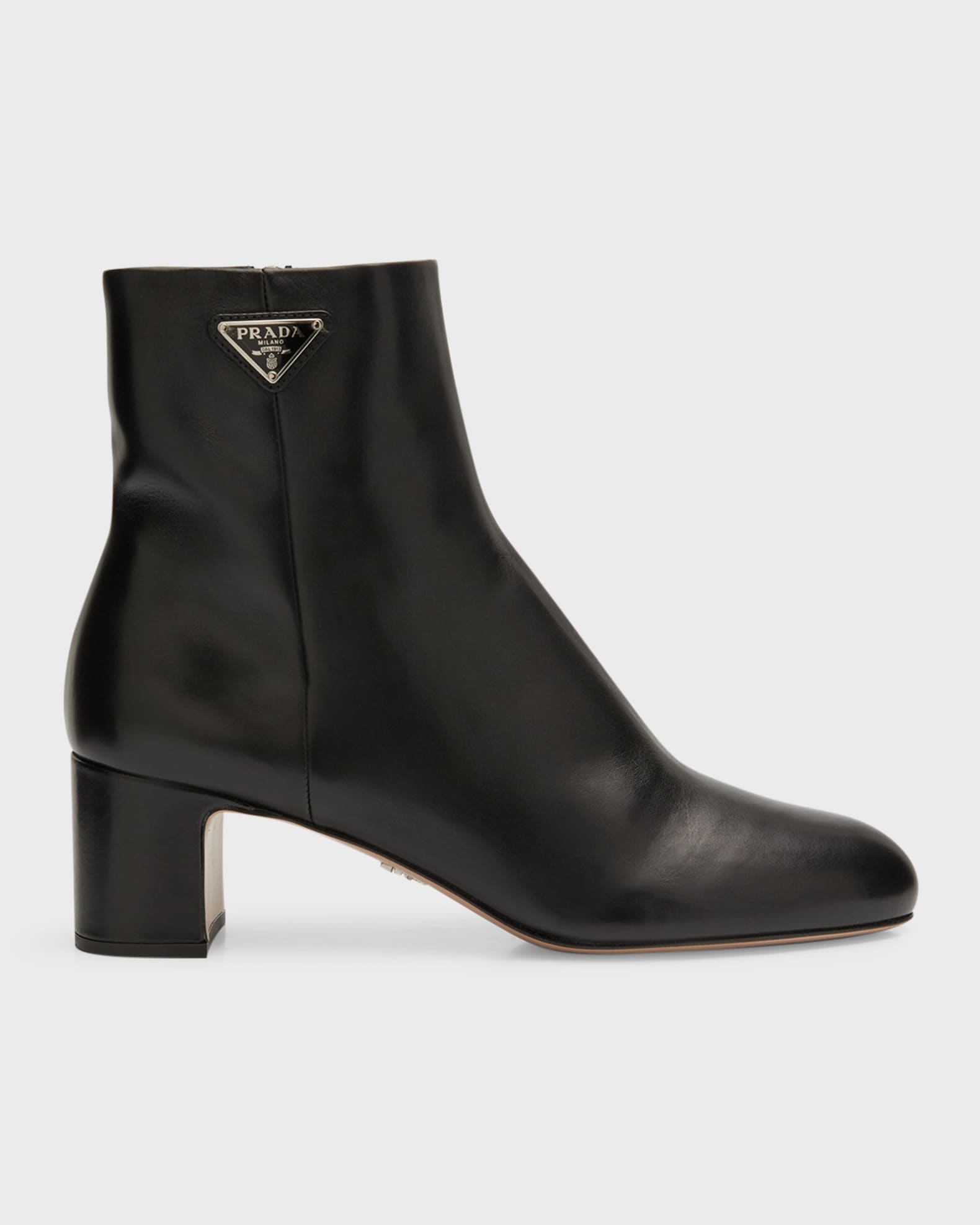 Leather Zip Ankle-Booties 0