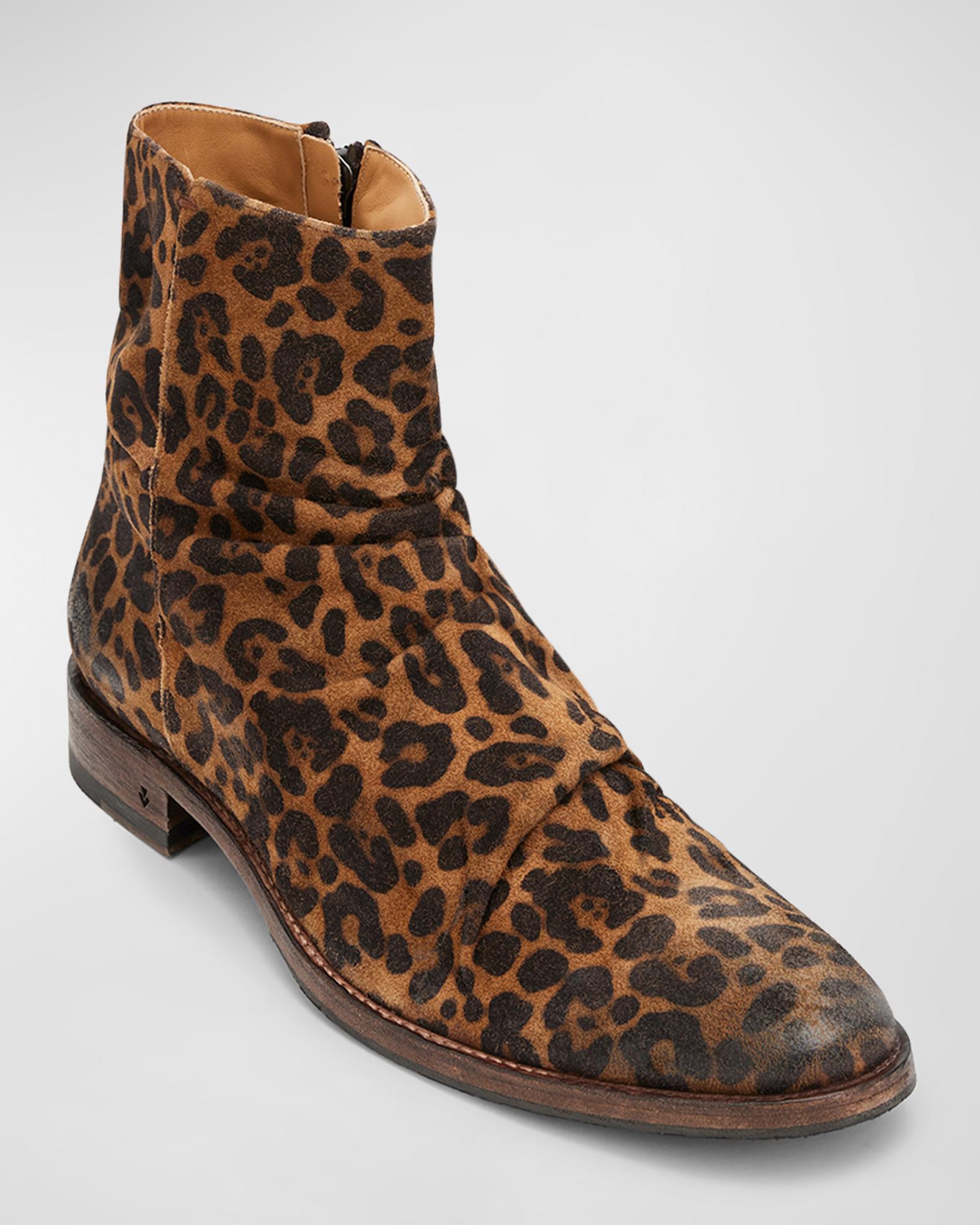 Bottes Chelsea John Varvatos Richard Wide Zip Sharpei Taille US 11.5 (EU 45.5) - Occasion, Cuir Noir