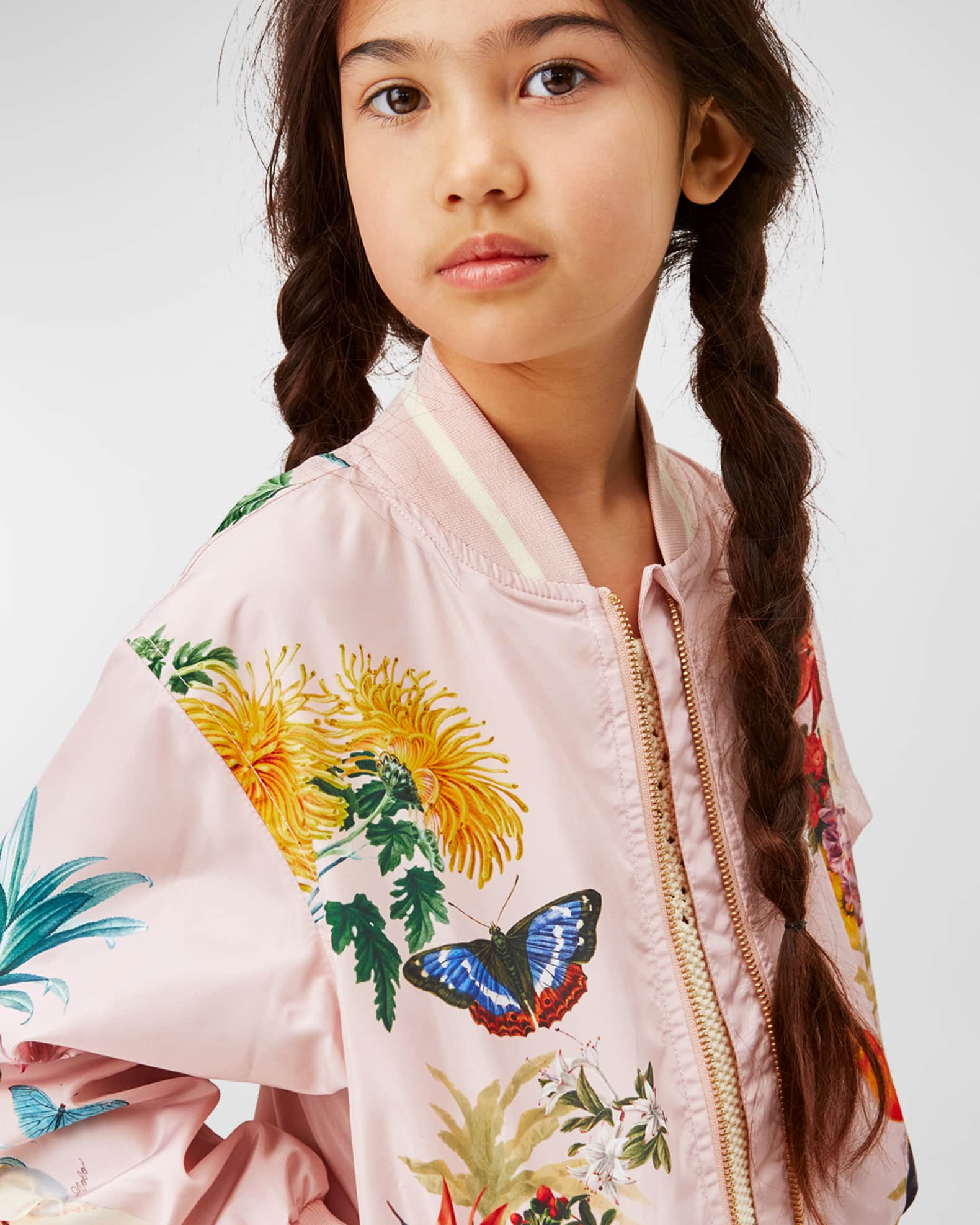 Molo Girl's Haliva FloralPrint Jacket, Size 812 Neiman Marcus