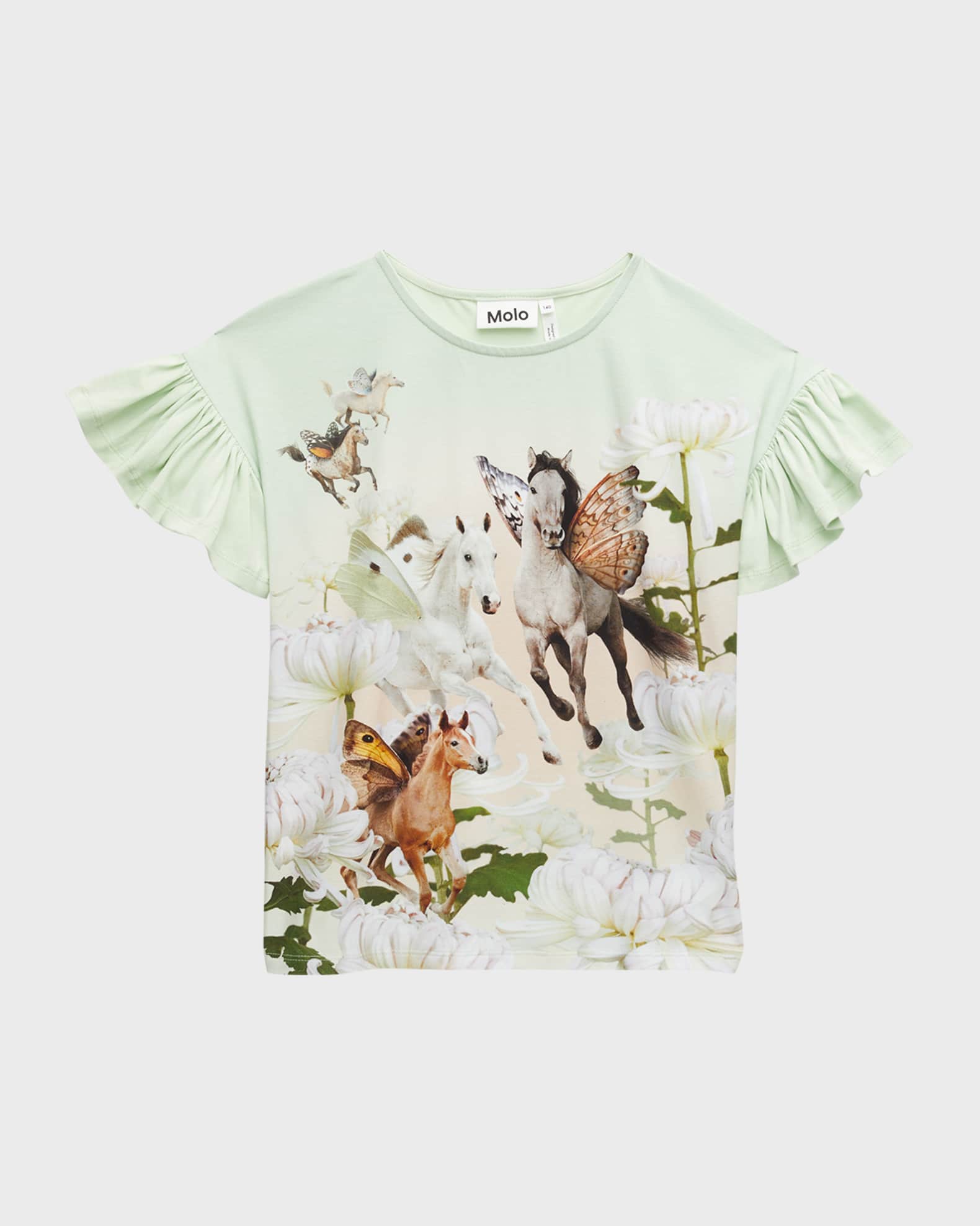 Molo Girl's Rayah Winged Horses Graphic T-Shirt, Size 8-10 | Neiman Marcus