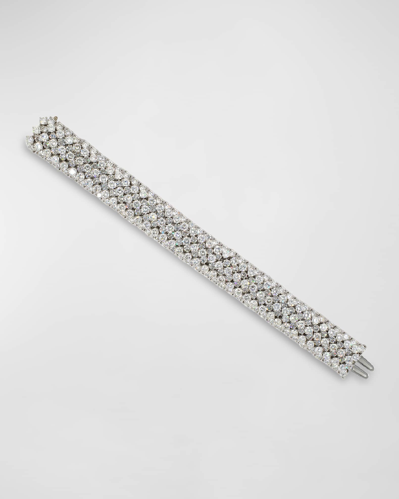 Estate Platinum 7 Row Flexible Bracelet with 273 Diamonds, 7"L 1