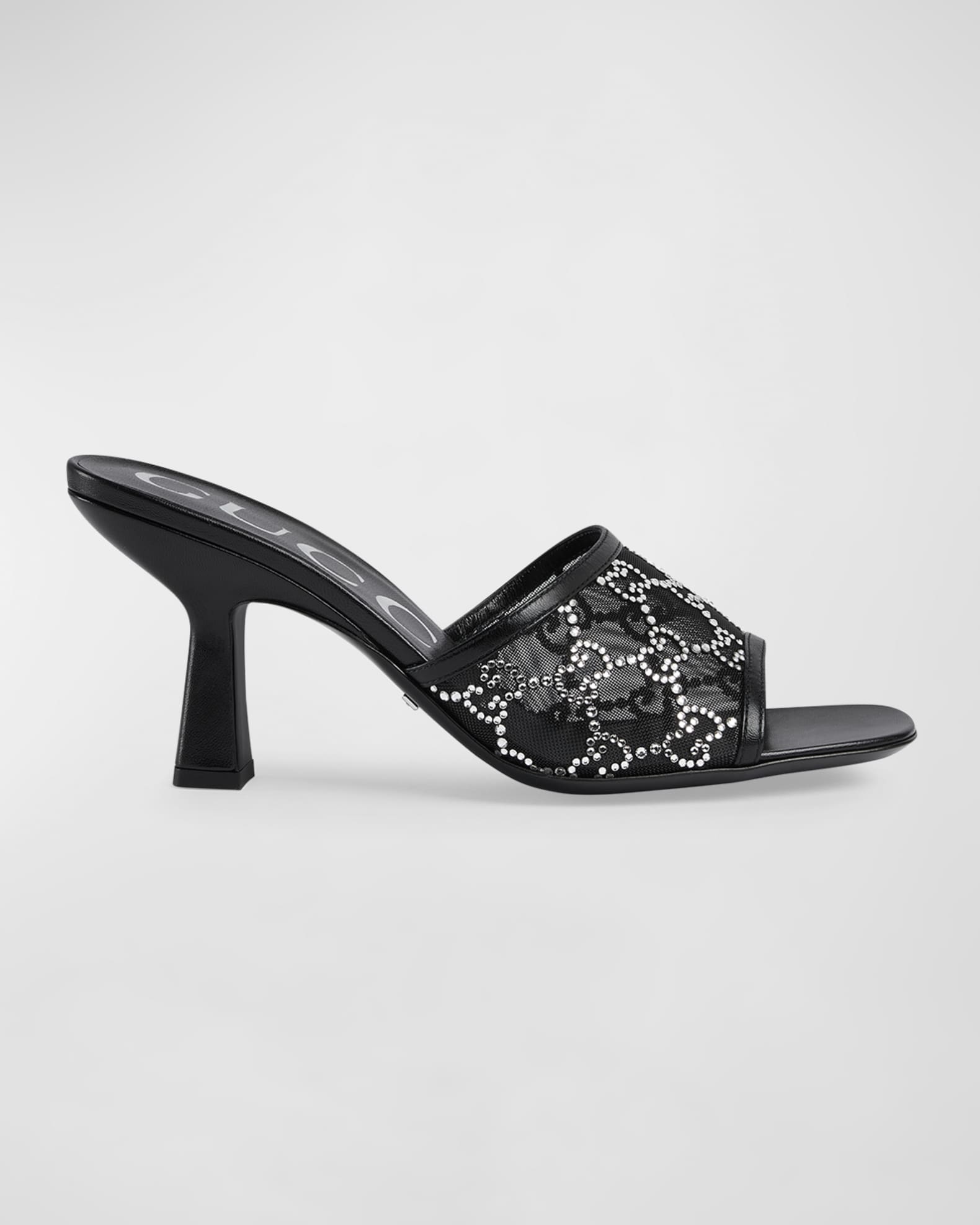 Gucci sandals hot sale with rhinestones