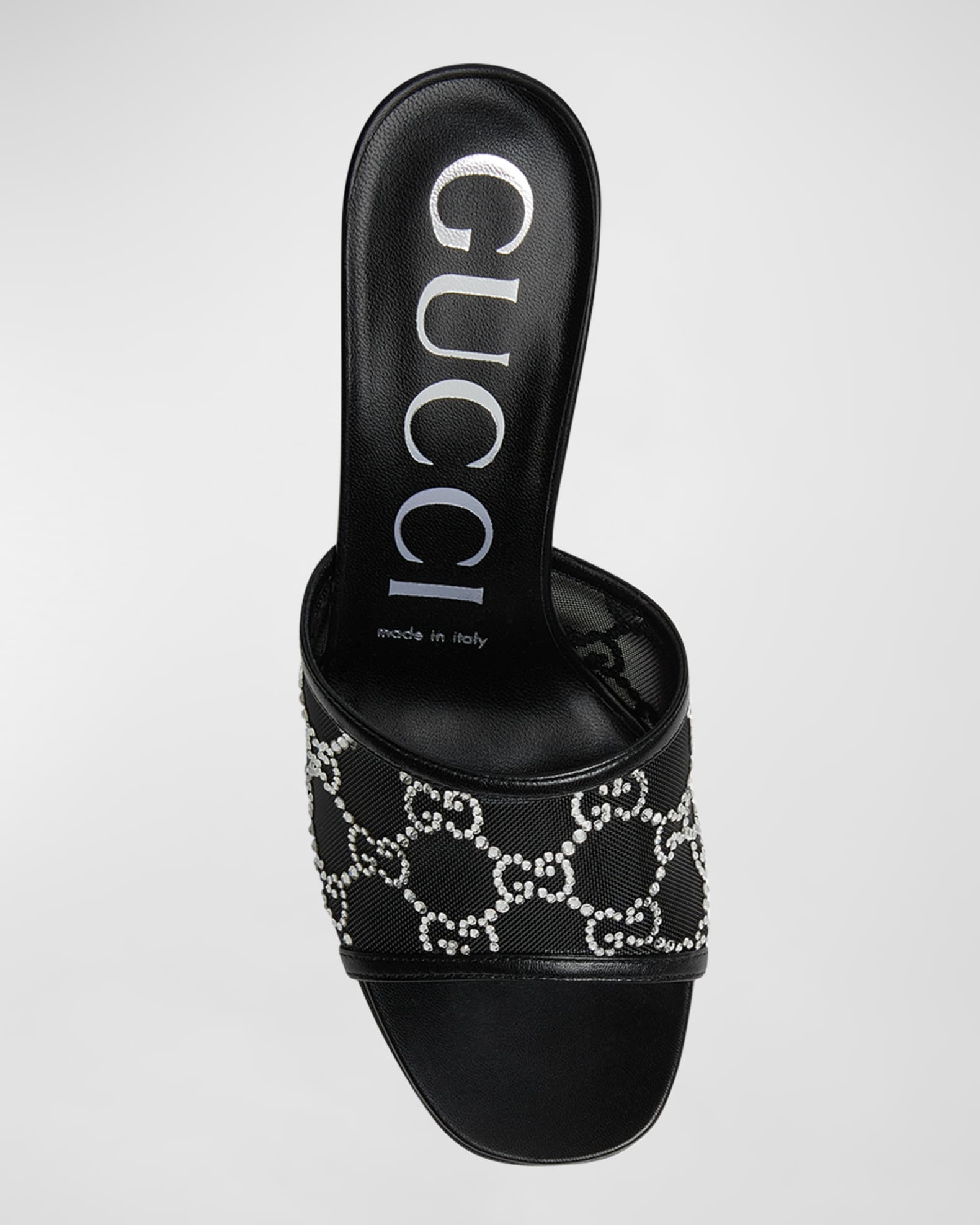 Rhinestone gucci slides sales