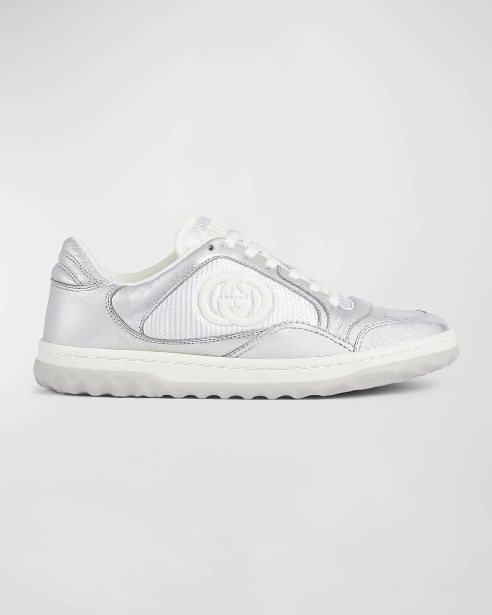Gucci MAC80 Metallic Leather Low Top Sneakers Neiman Marcus